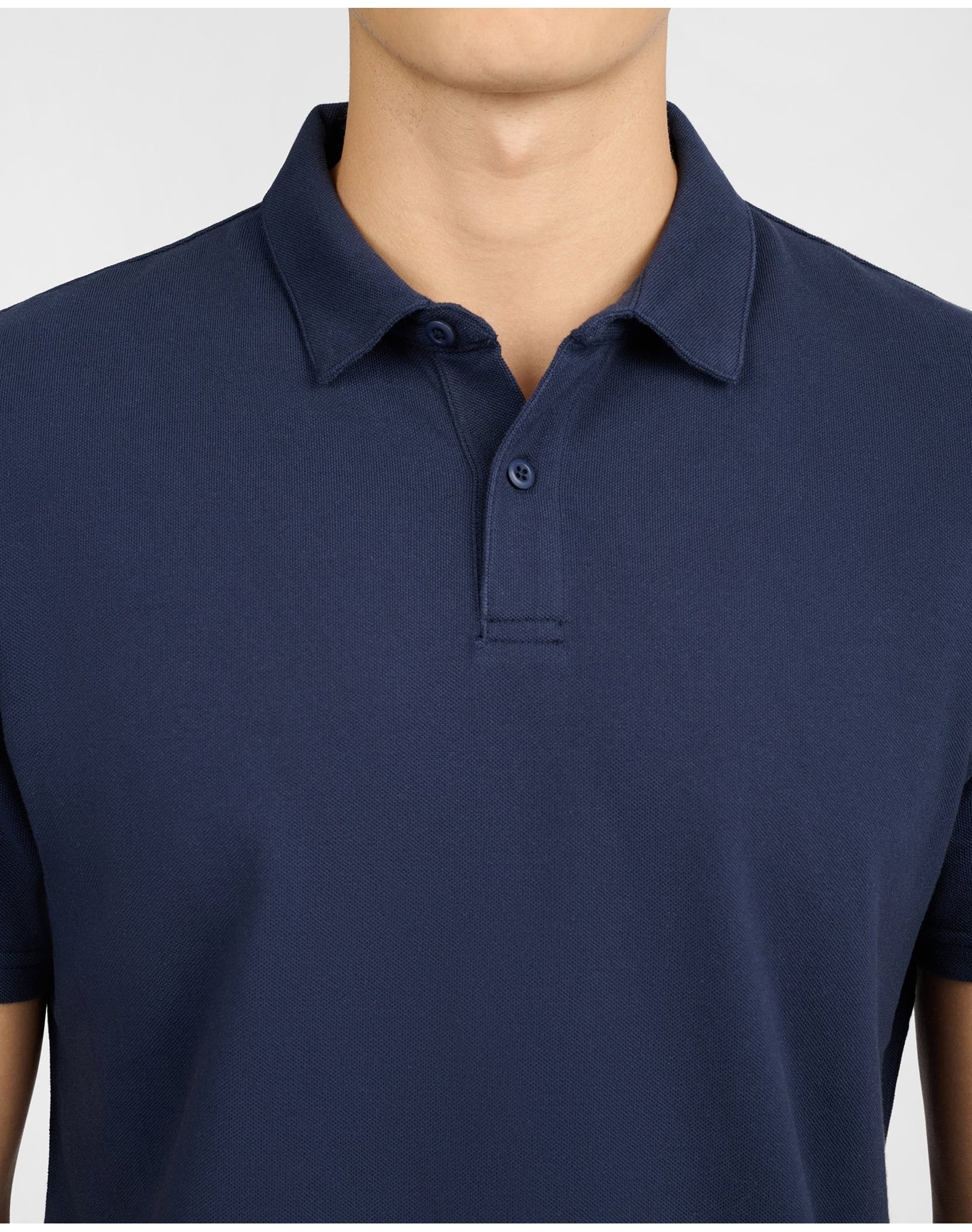 Men | Short Sleeve Pique Polo | Midnight - Image 3