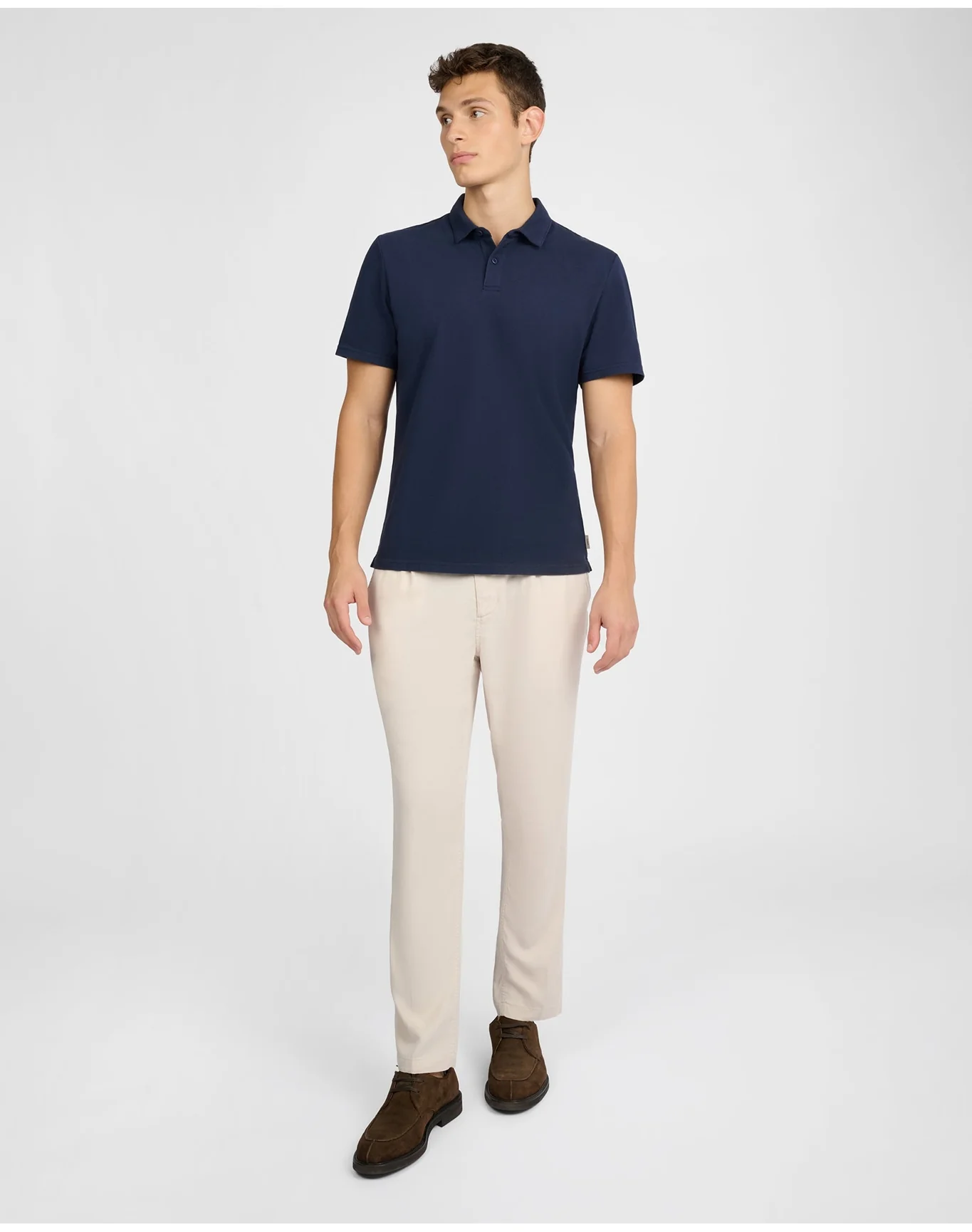 Men | Short Sleeve Pique Polo | Midnight - Image 5