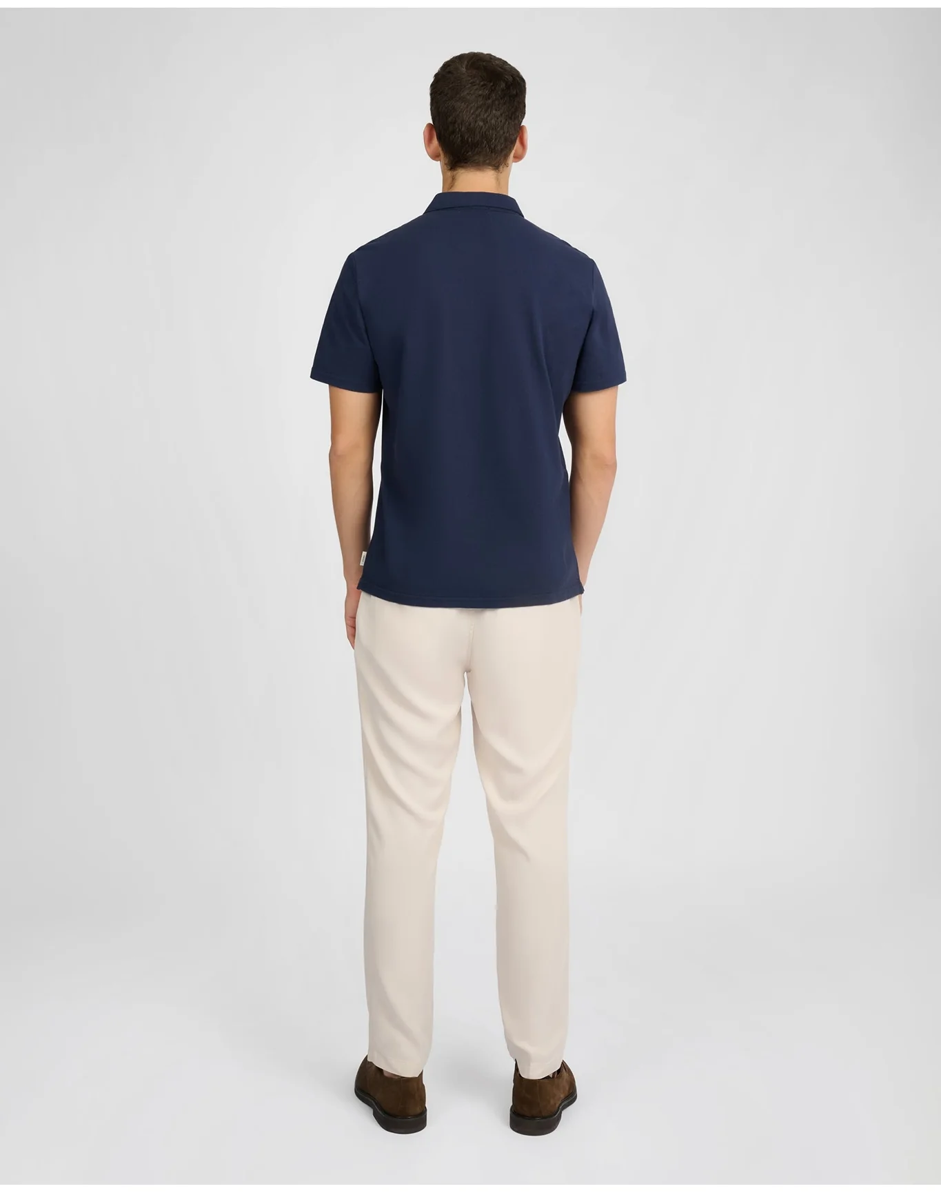 Men | Short Sleeve Pique Polo | Midnight - Image 6