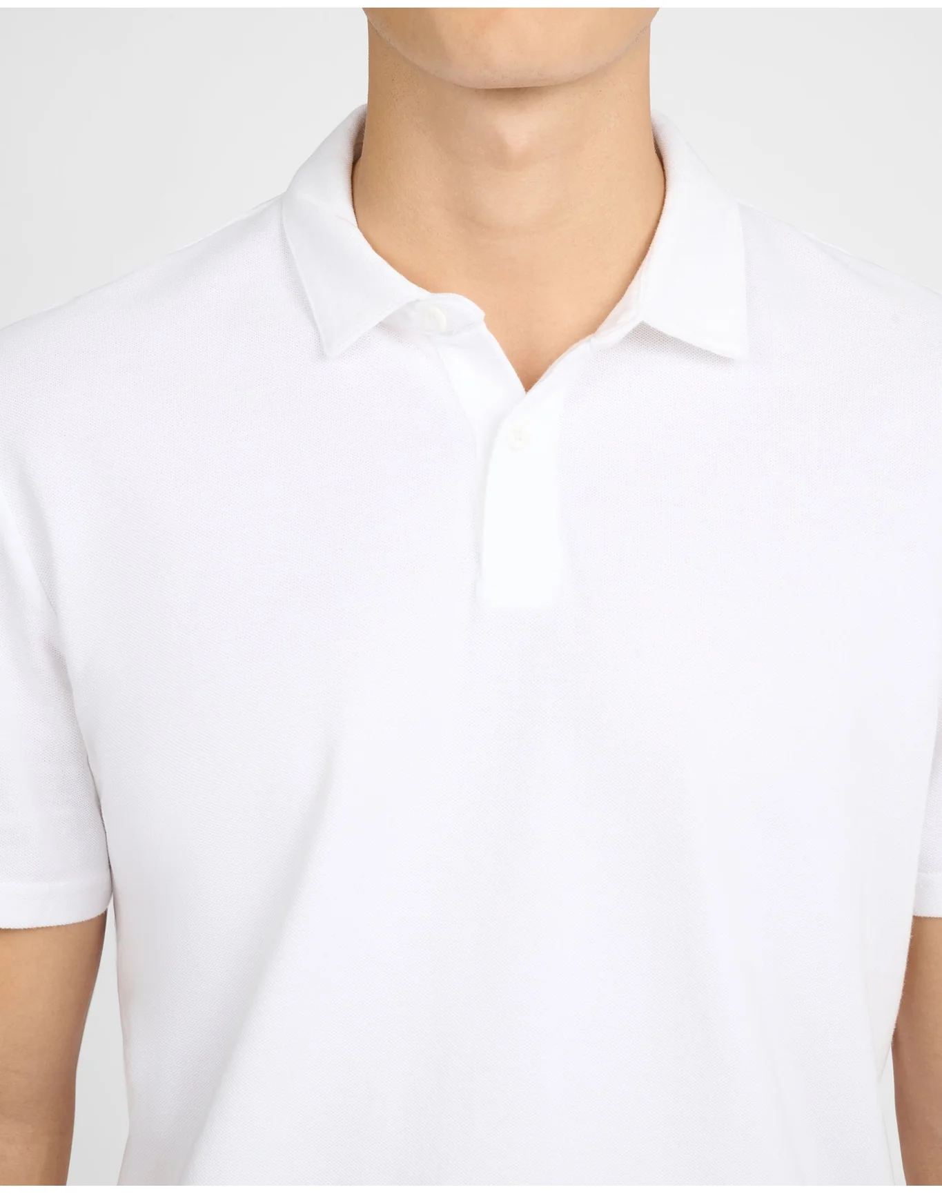 Men | Short Sleeve Pique Polo | White - Image 3