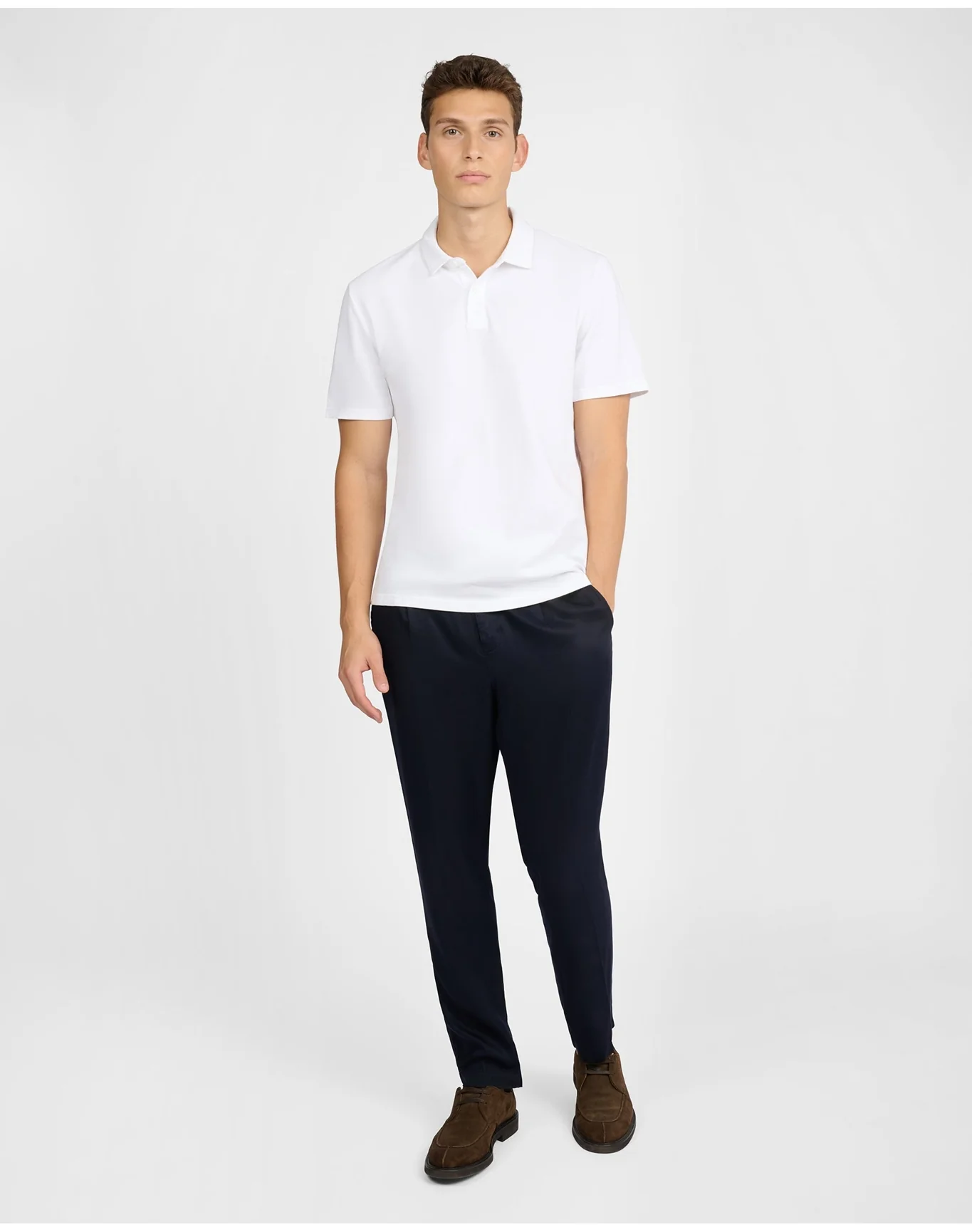 Men | Short Sleeve Pique Polo | White - Image 4