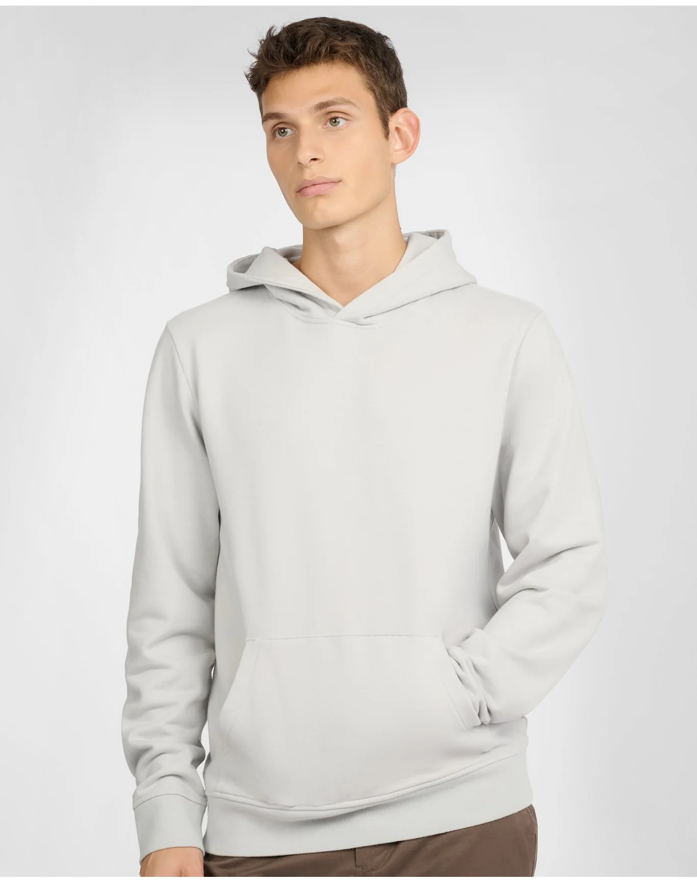 Men | Stretch Terry Pullover Hoodie | Lunar Grey - Image 2