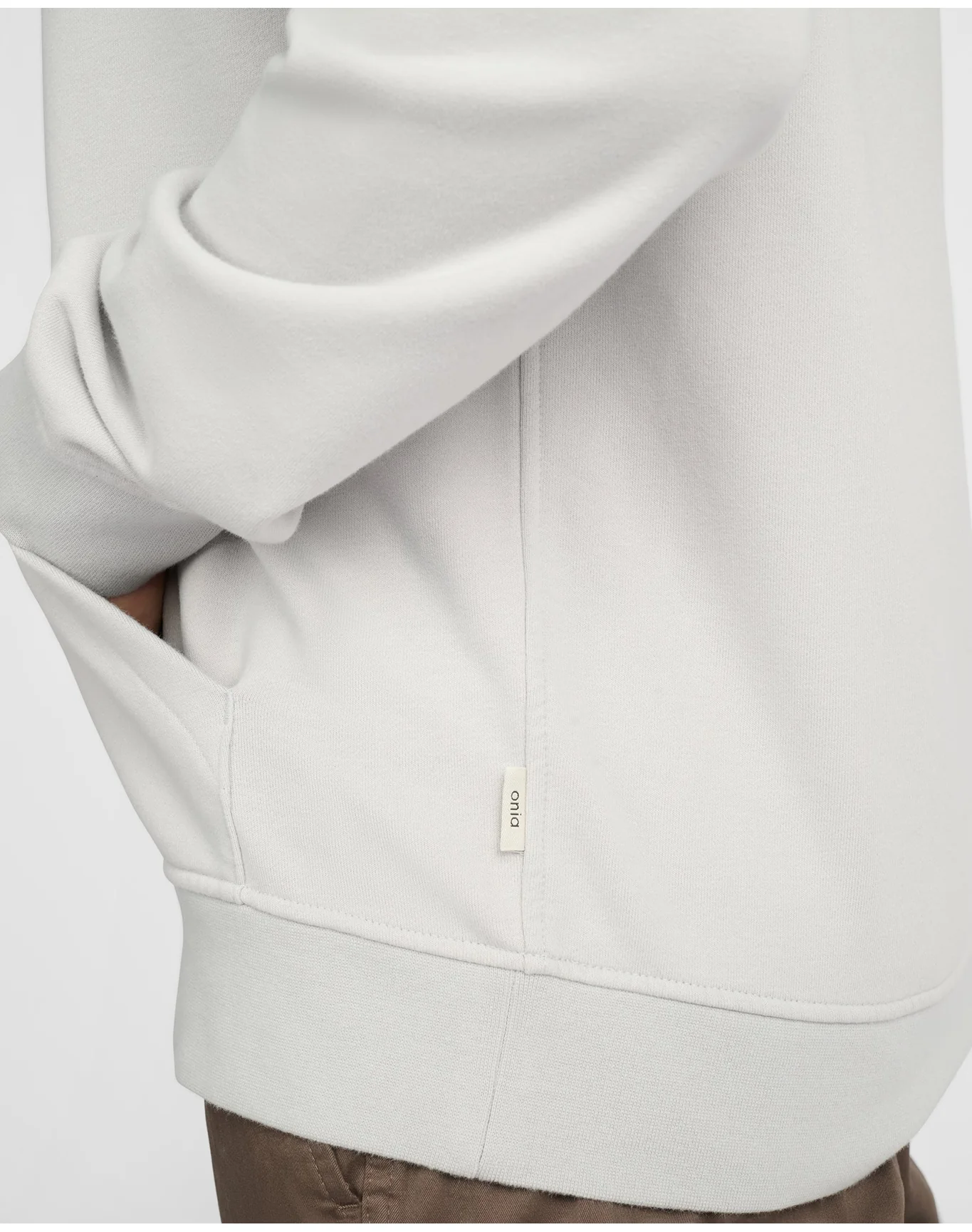 Men | Stretch Terry Pullover Hoodie | Lunar Grey - Image 3