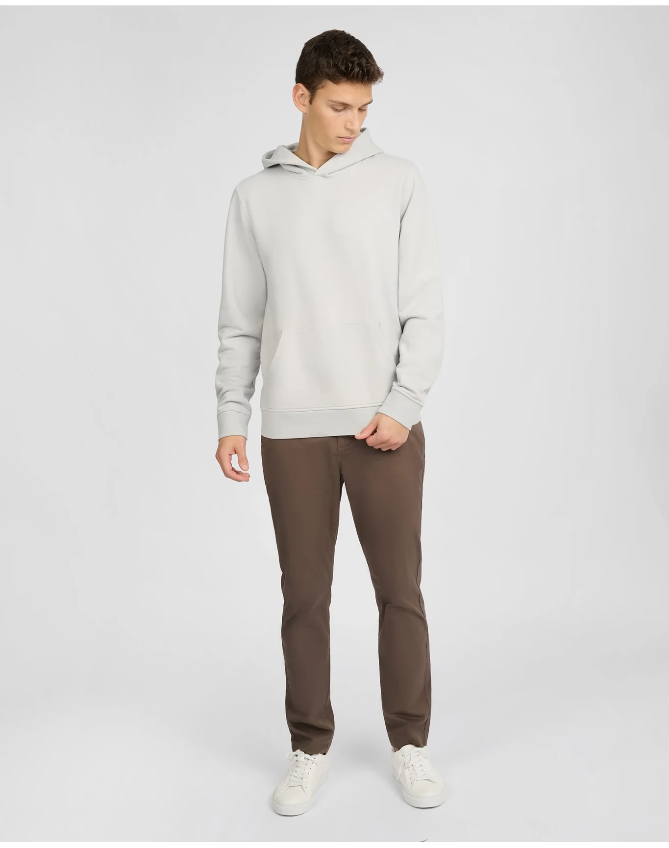 Men | Stretch Terry Pullover Hoodie | Lunar Grey - Image 4