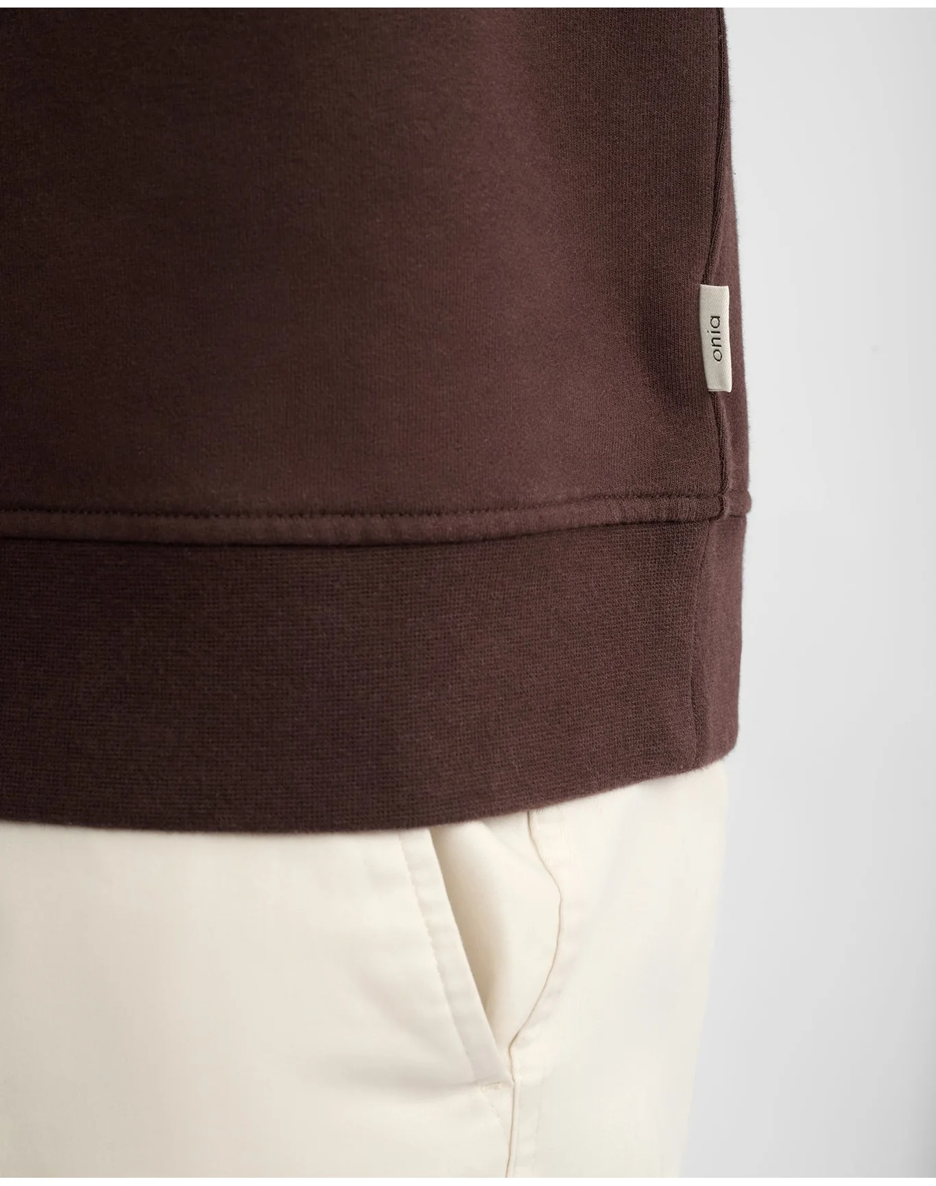 Men | Terry Crewneck Sweater | Dark Java - Image 5