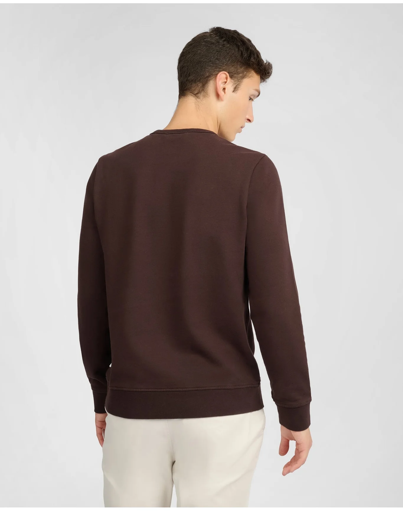 Men | Terry Crewneck Sweater | Dark Java - Image 7