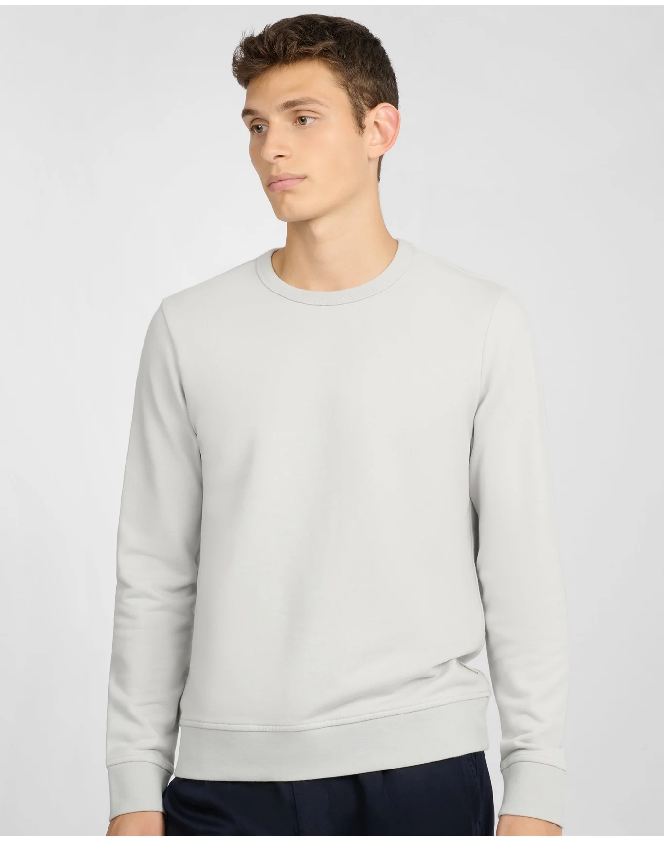 Men | Terry Crewneck Sweater | Lunar Grey - Image 2