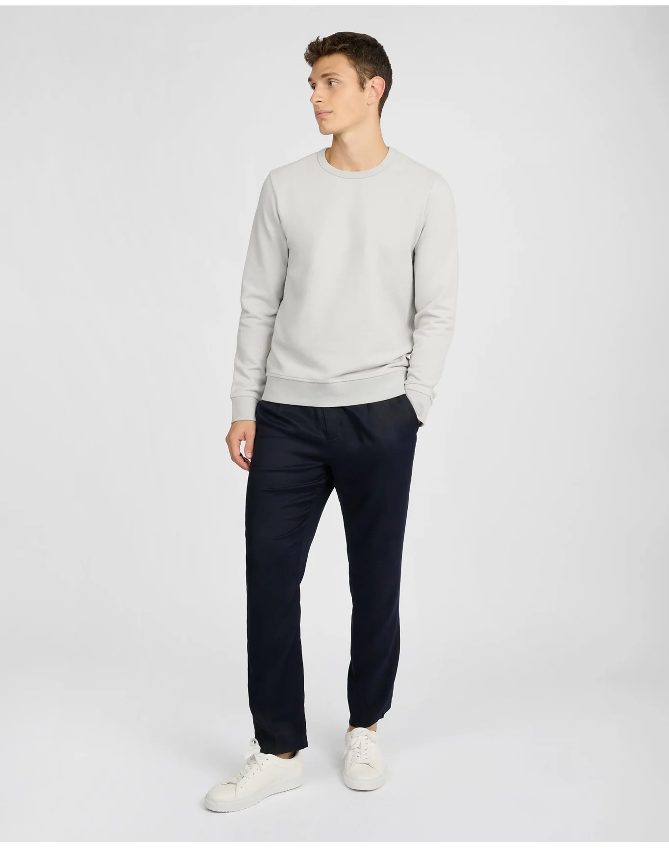 Men | Terry Crewneck Sweater | Lunar Grey - Image 4
