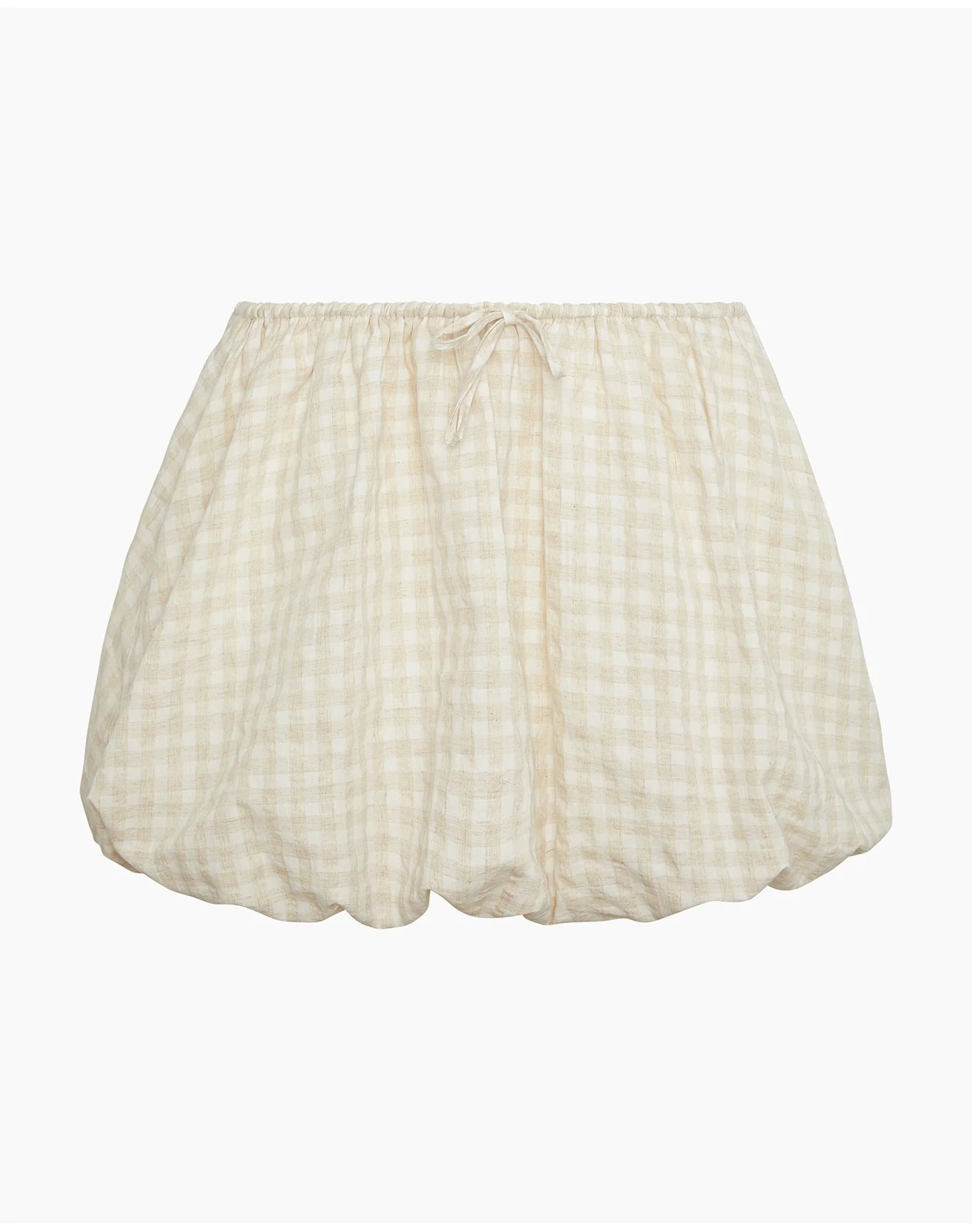 Women | Air Linen Bubble Mini Skirt | Natural - Image 3