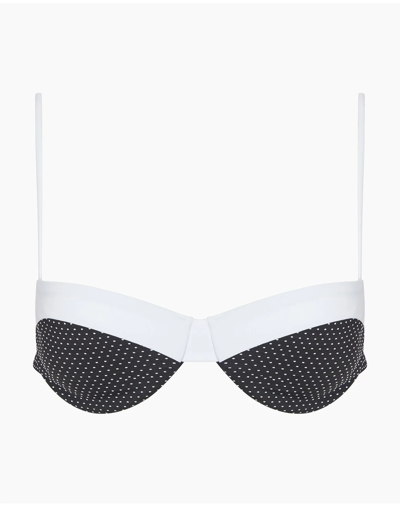 Women | Brigitte Bikini Top | Black x White - Image 2