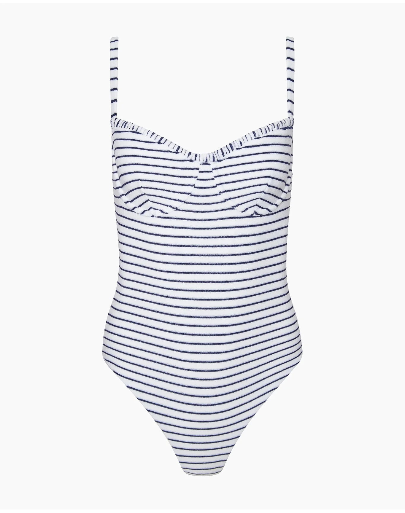 Women | Marilyn One Piece | White x Deep Navy - Image 2