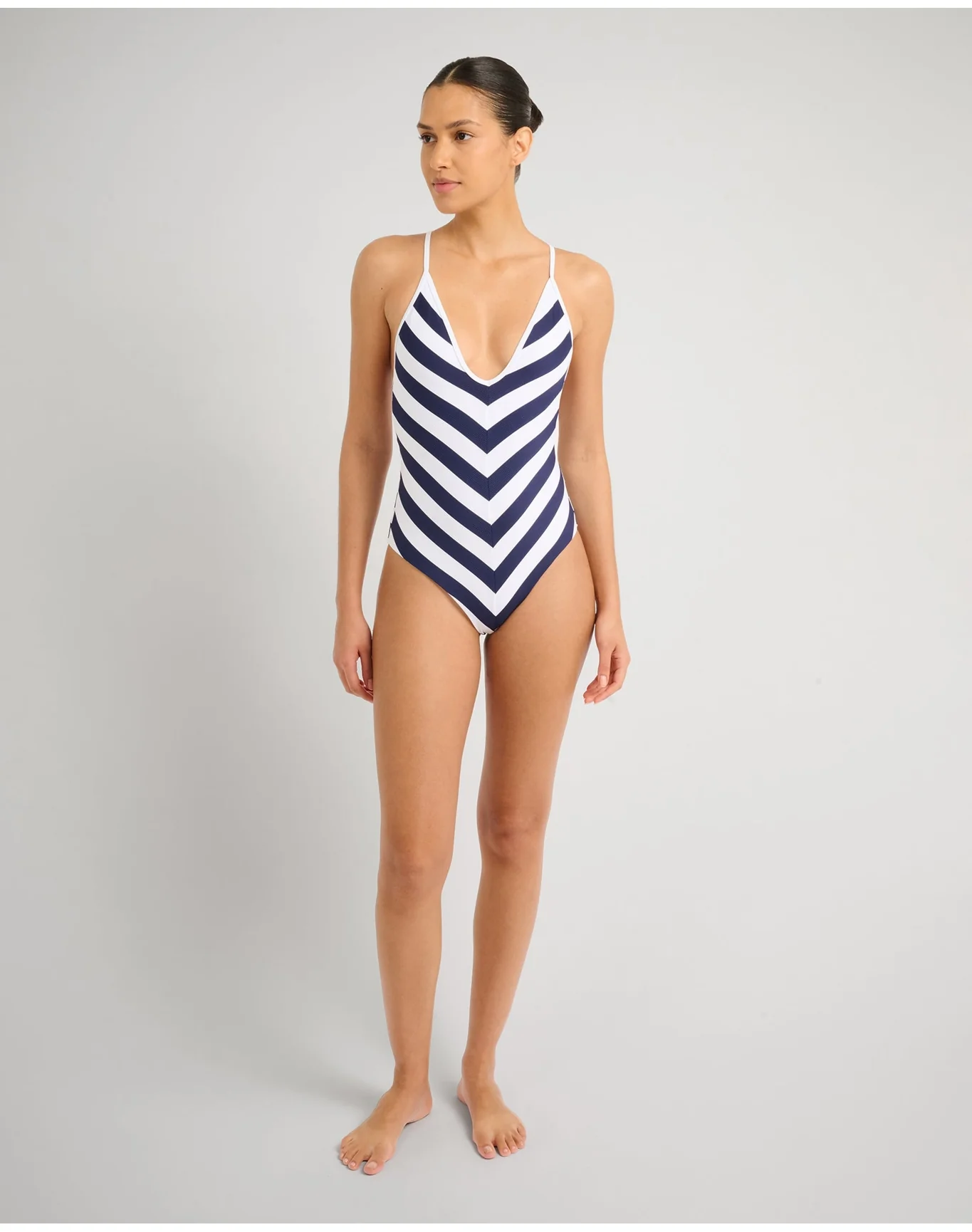 Women | Tropez One Piece | Deep Navy x White - Image 3