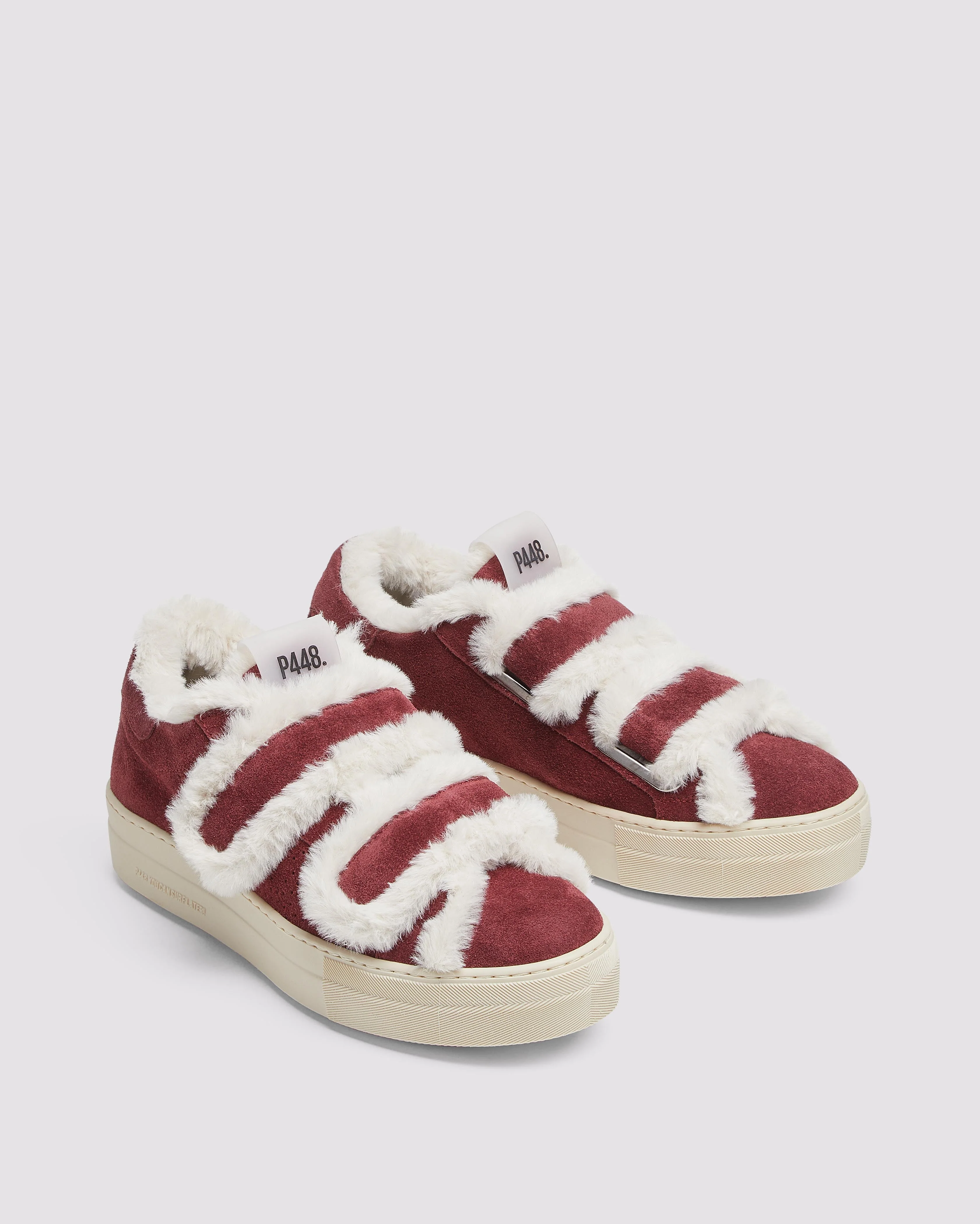 Women | Thea Sherpa Bord | Burgundy - Image 3