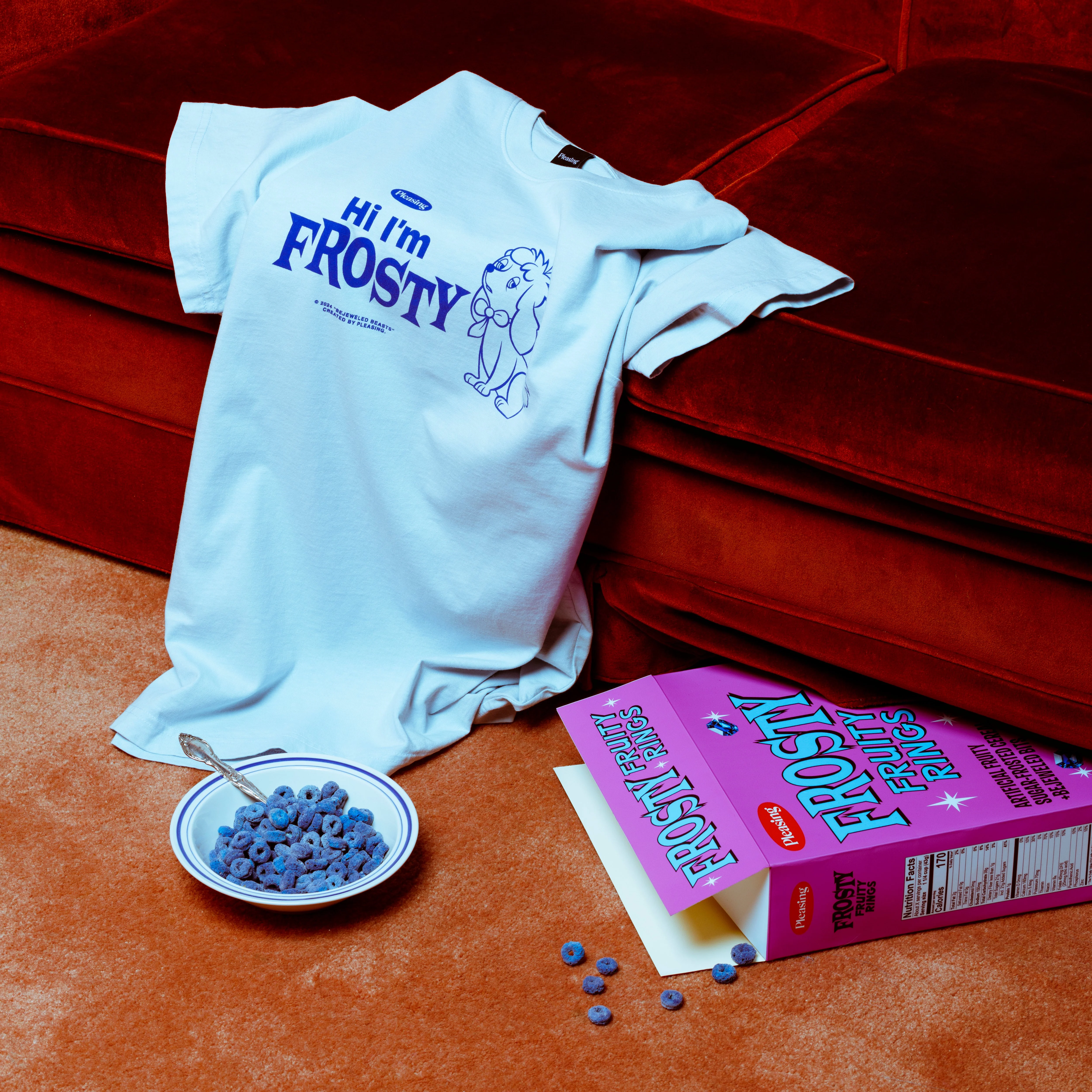 Hi I'm Frosty Bejeweled Beasts Tee | Light Blue - Image 5
