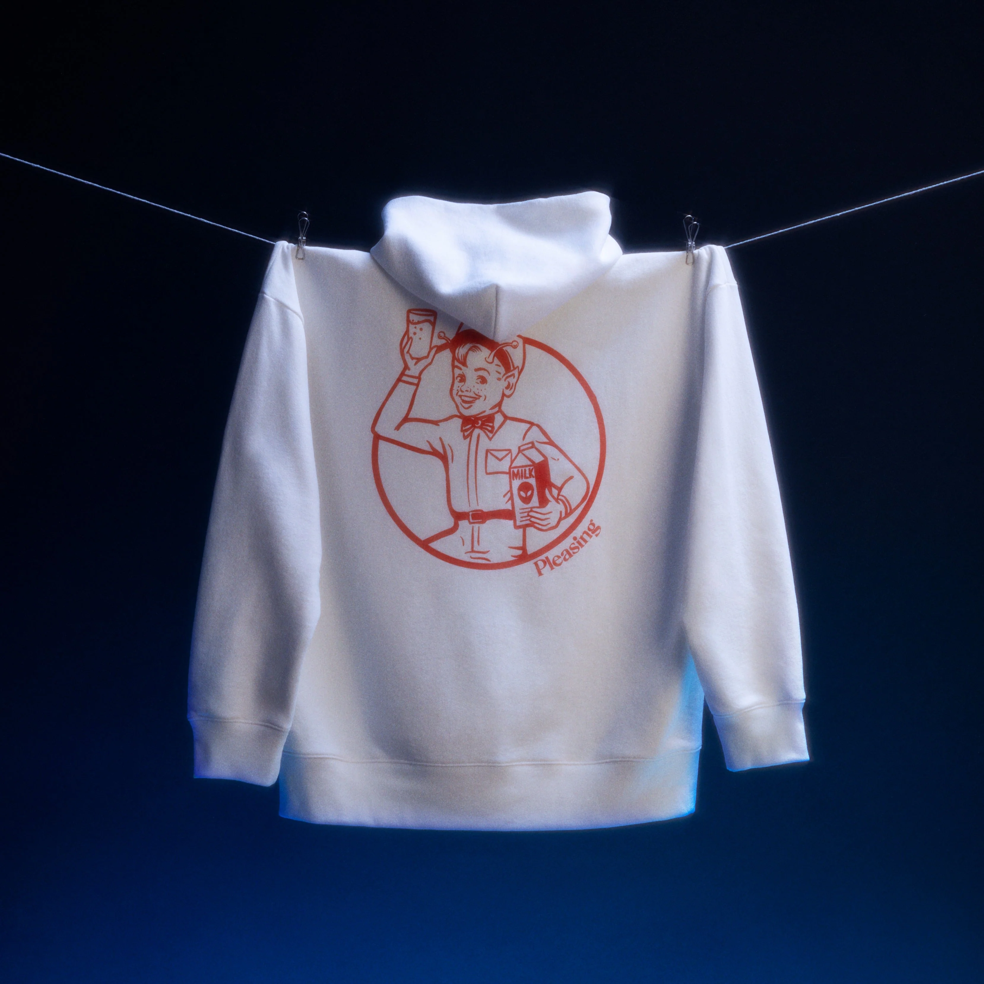 The AstroMilk Man Zip-Up Hoodie | White - Image 4