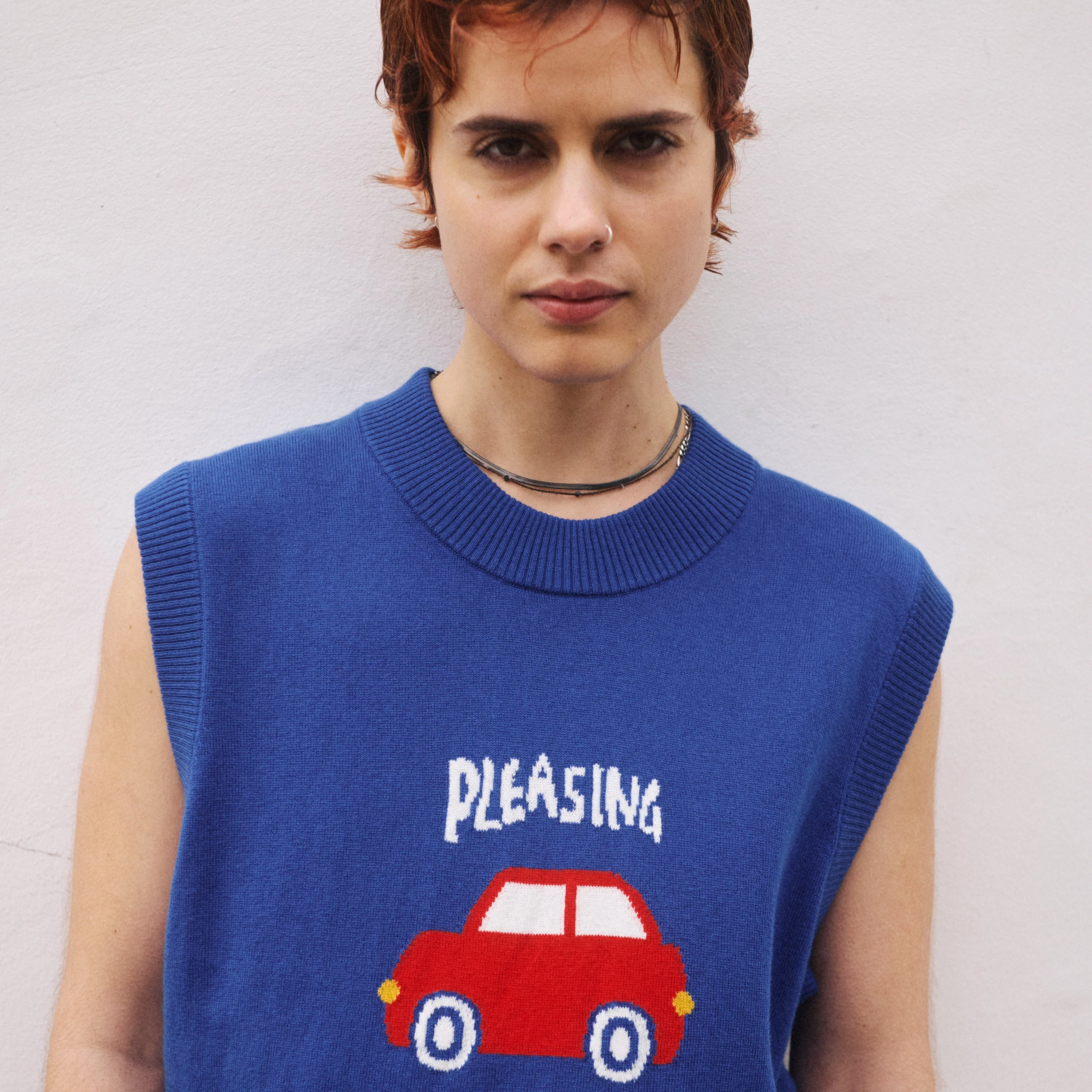 The Drive Me Crazy Knitted Vest | Blue - Image 4