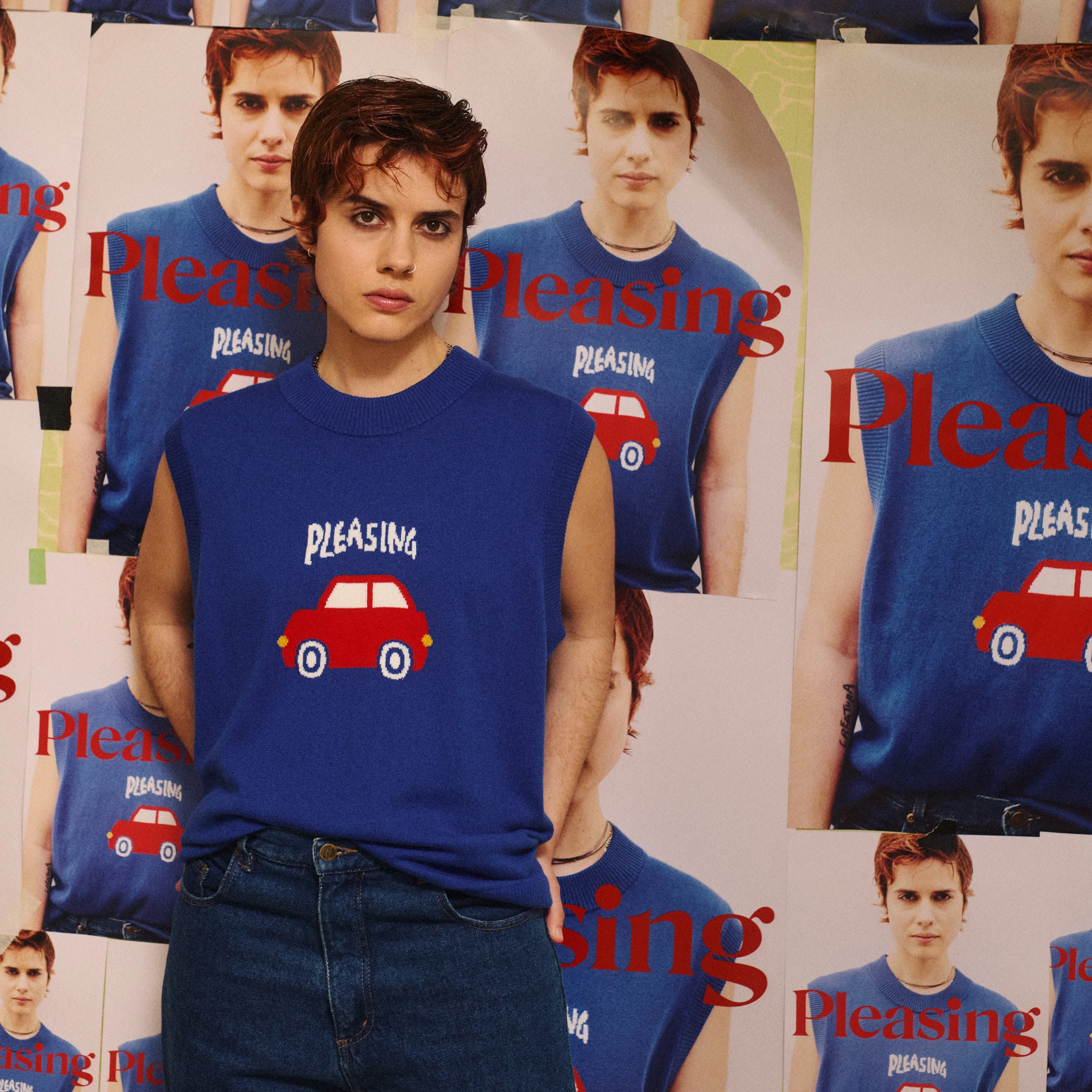 The Drive Me Crazy Knitted Vest | Blue - Image 5