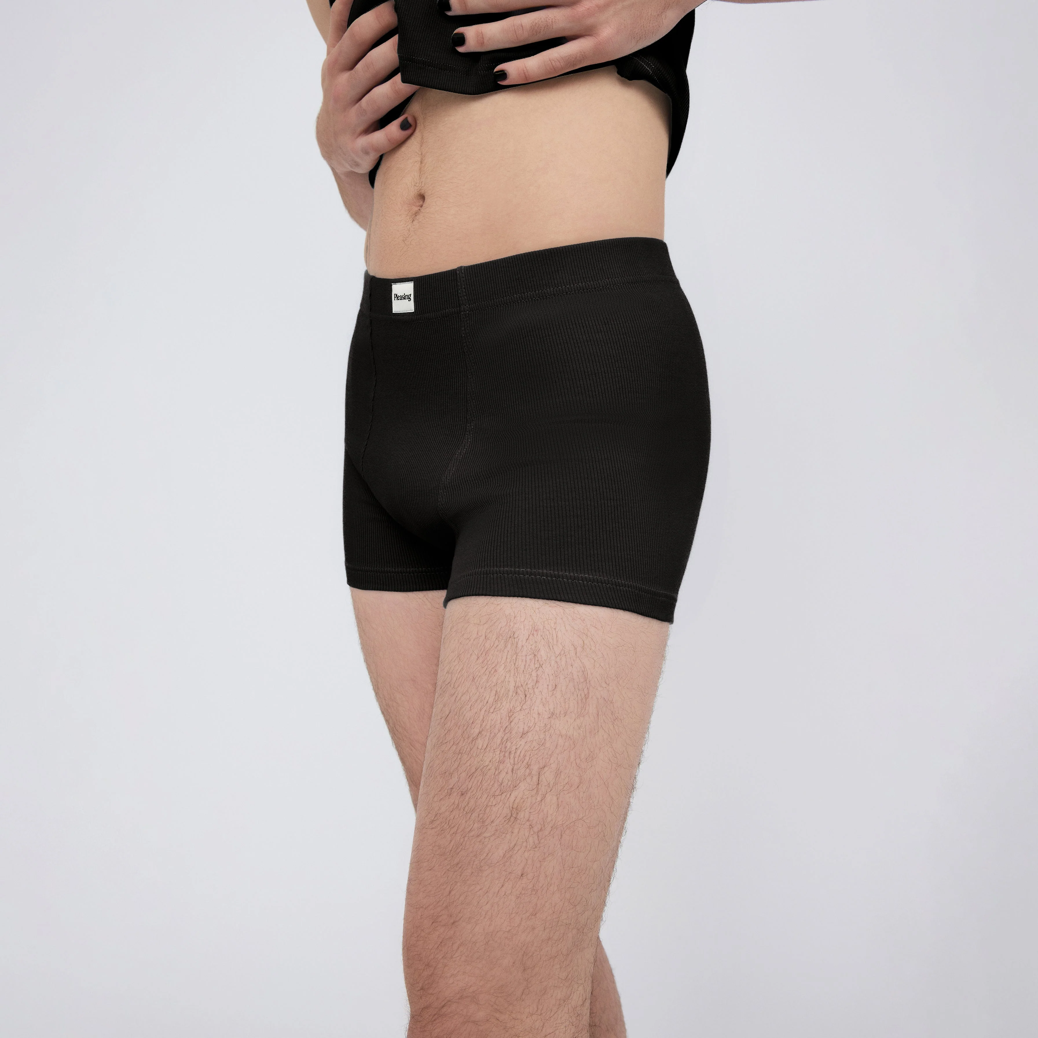 The Pleasing Ribbed Boxer Brief | Black - Image 26