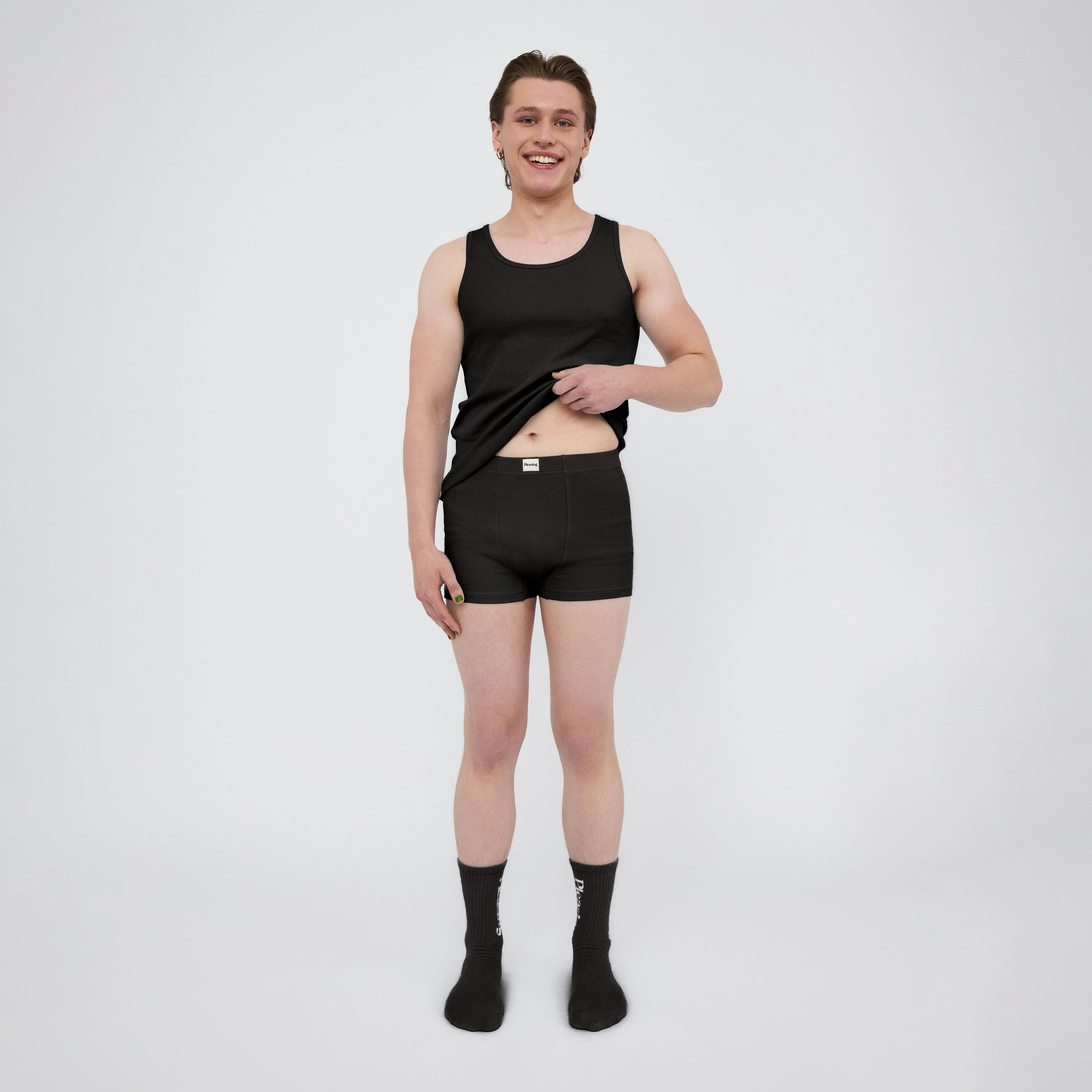 The Pleasing Ribbed Boxer Brief | Black - Image 9