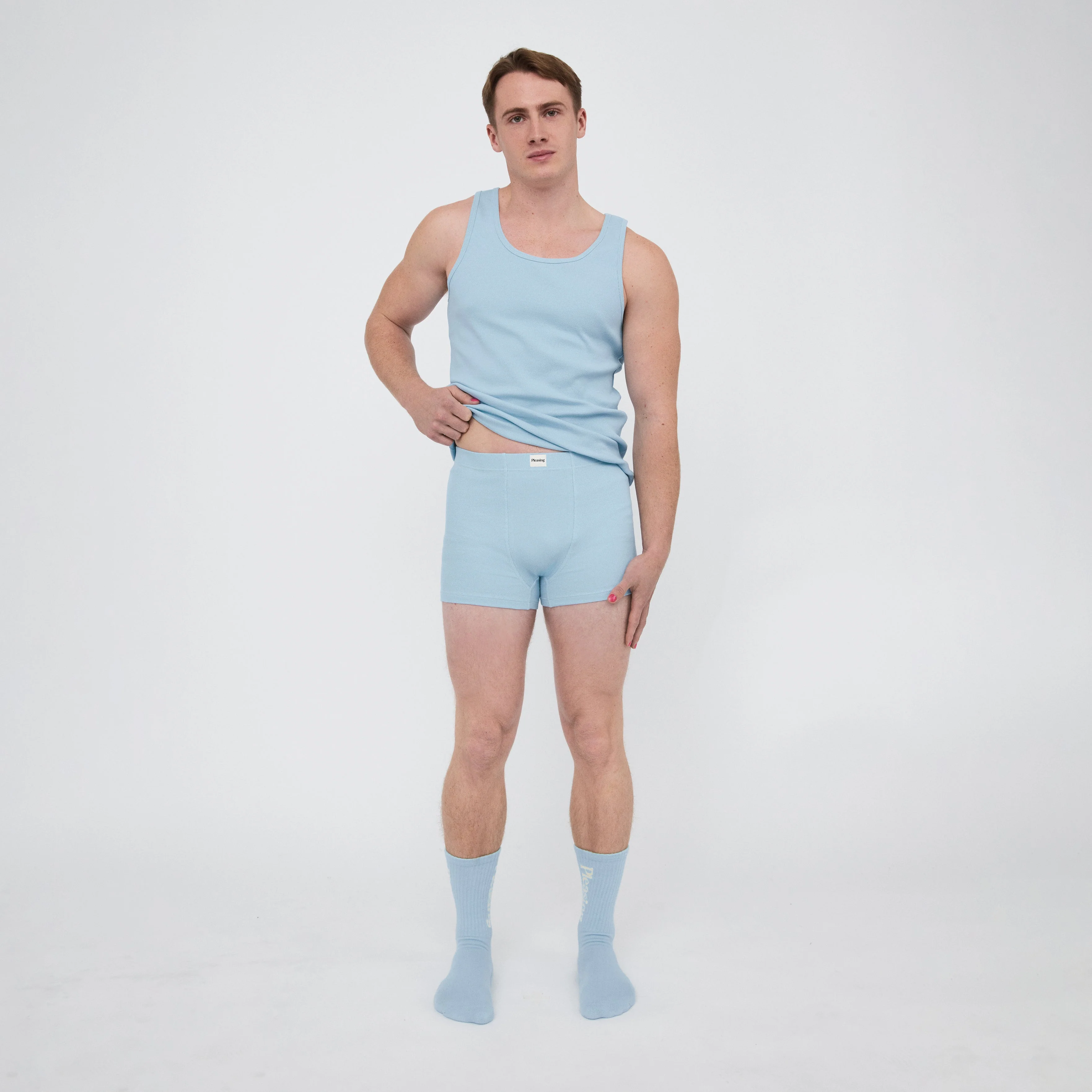 The Pleasing Ribbed Boxer Brief | Blue - Image 14