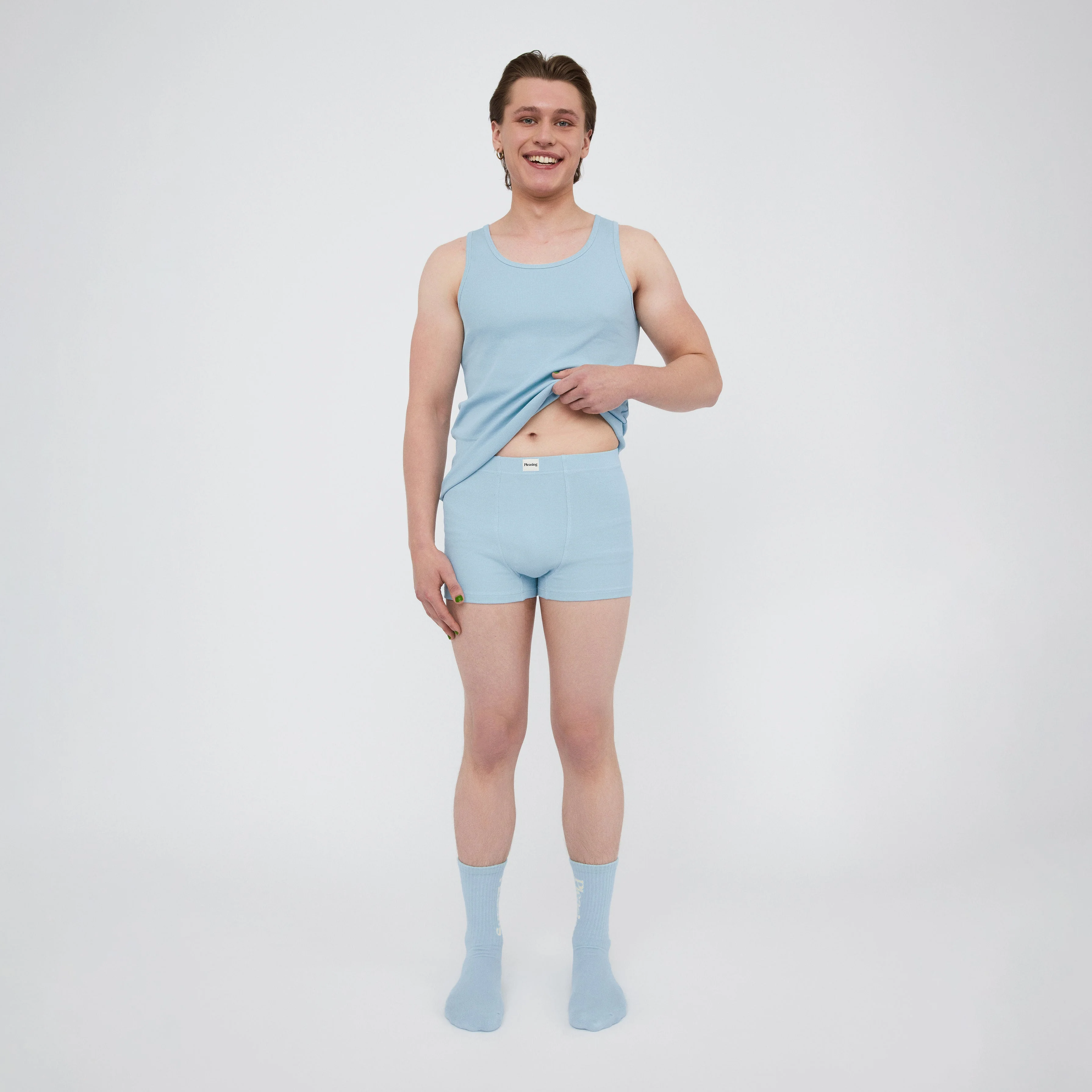 The Pleasing Ribbed Boxer Brief | Blue - Image 23