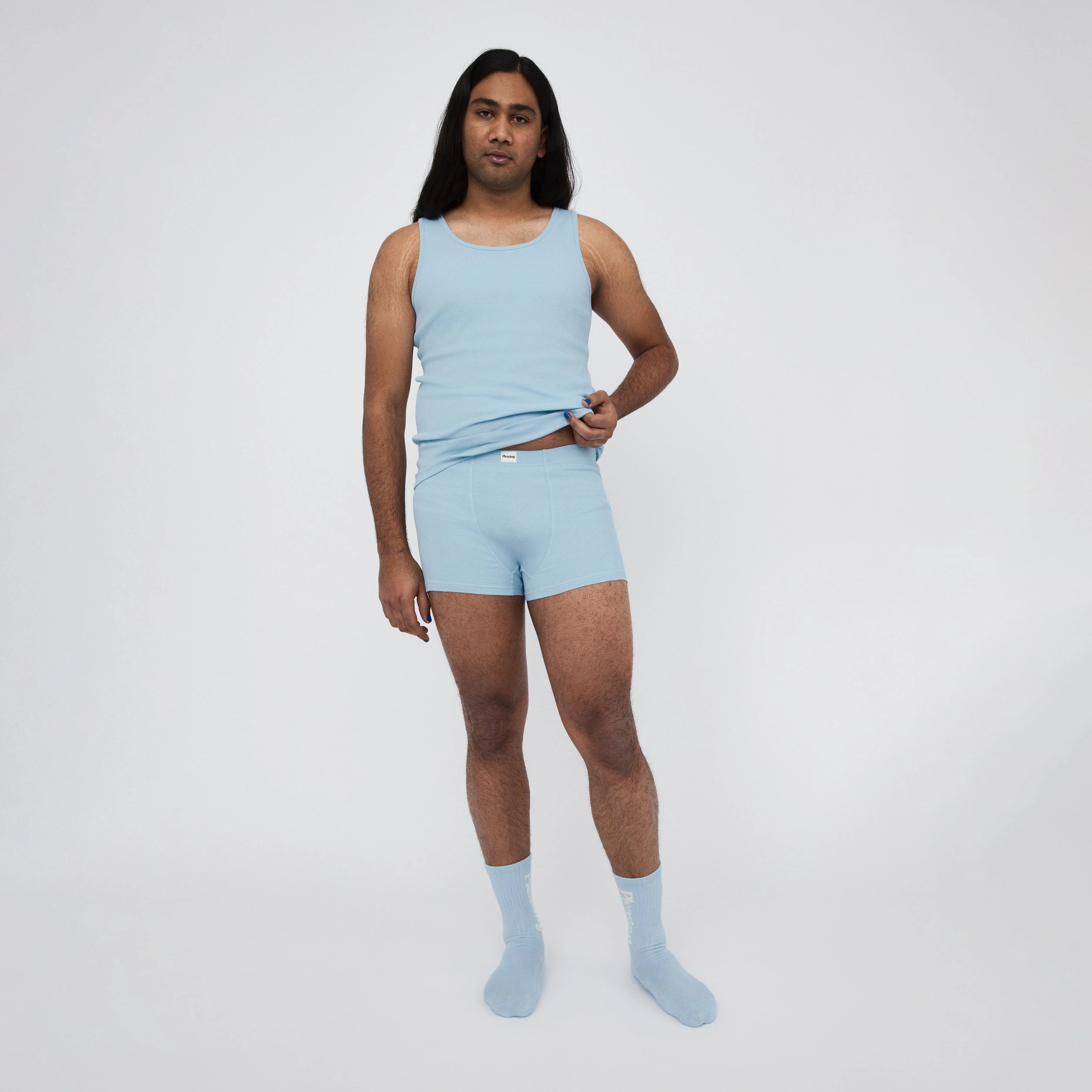 The Pleasing Ribbed Boxer Brief | Blue - Image 34
