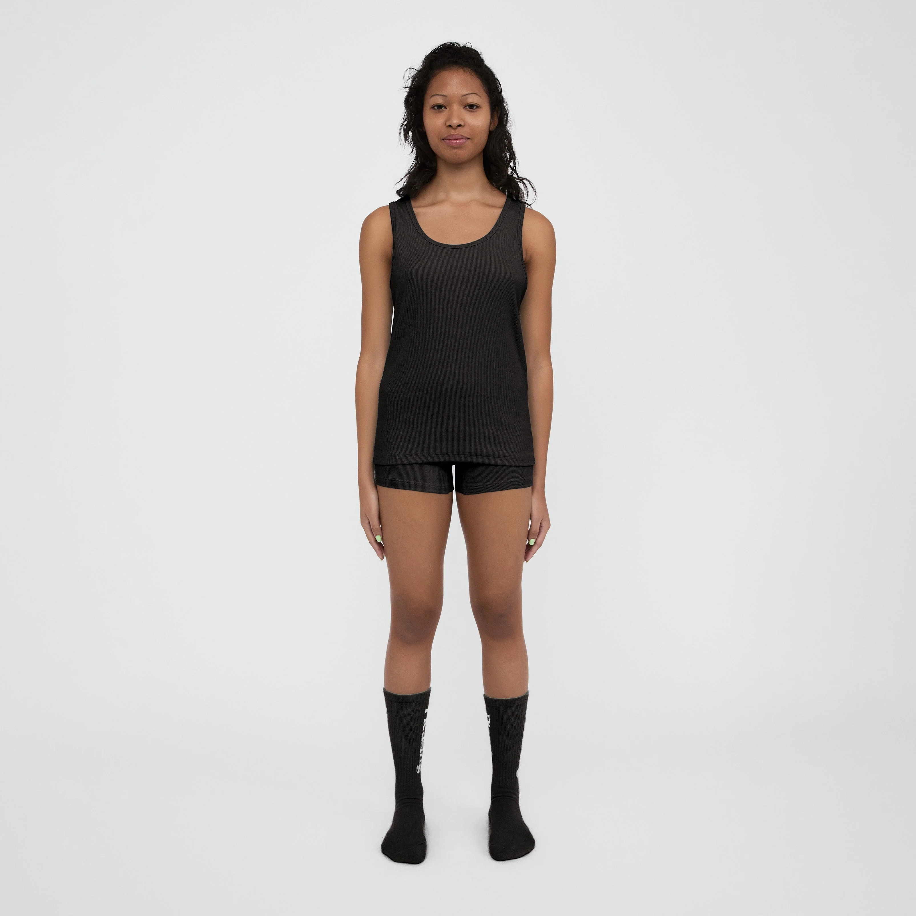 The Pleasing Ribbed Tank | Black - Image 3