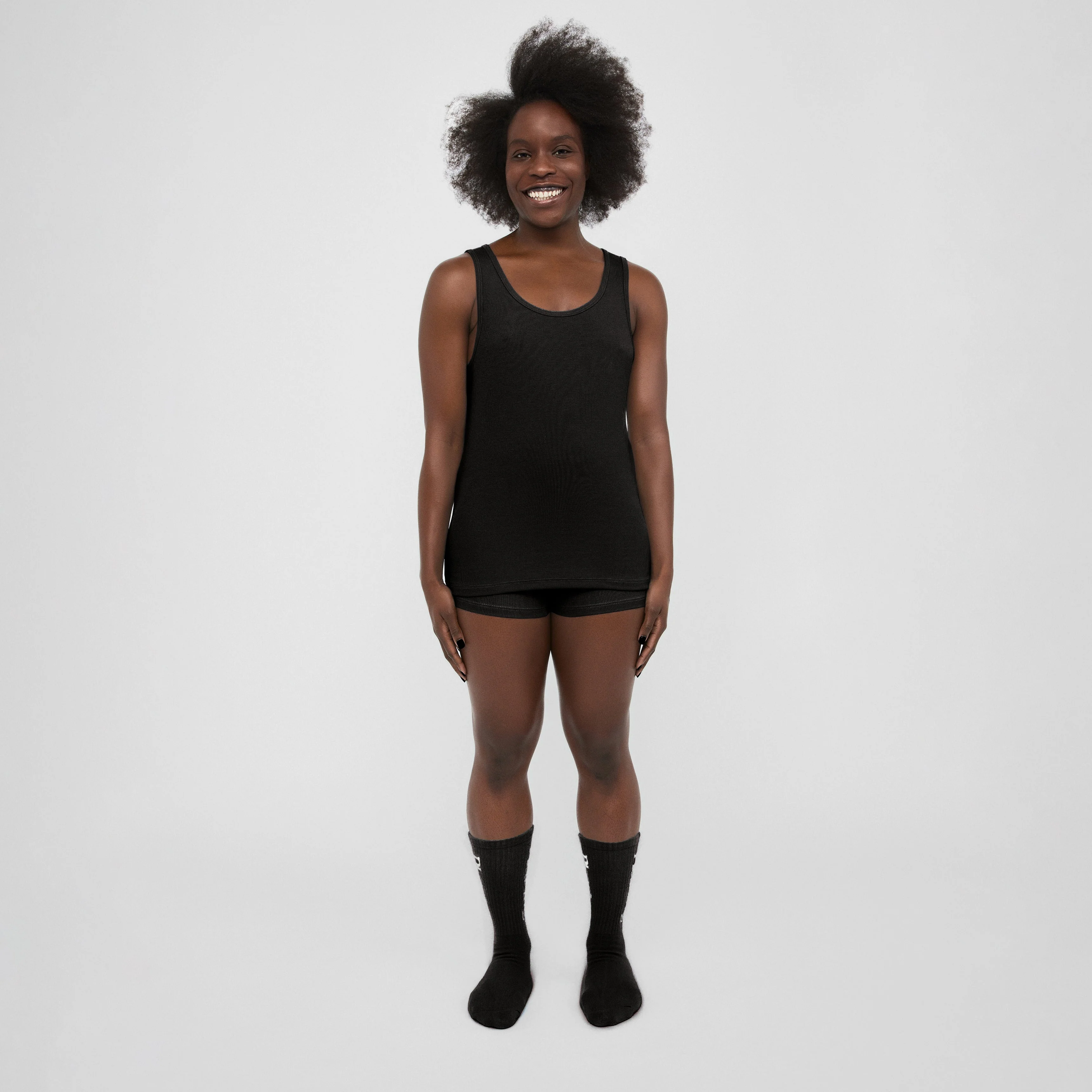 The Pleasing Ribbed Tank | Black - Image 9