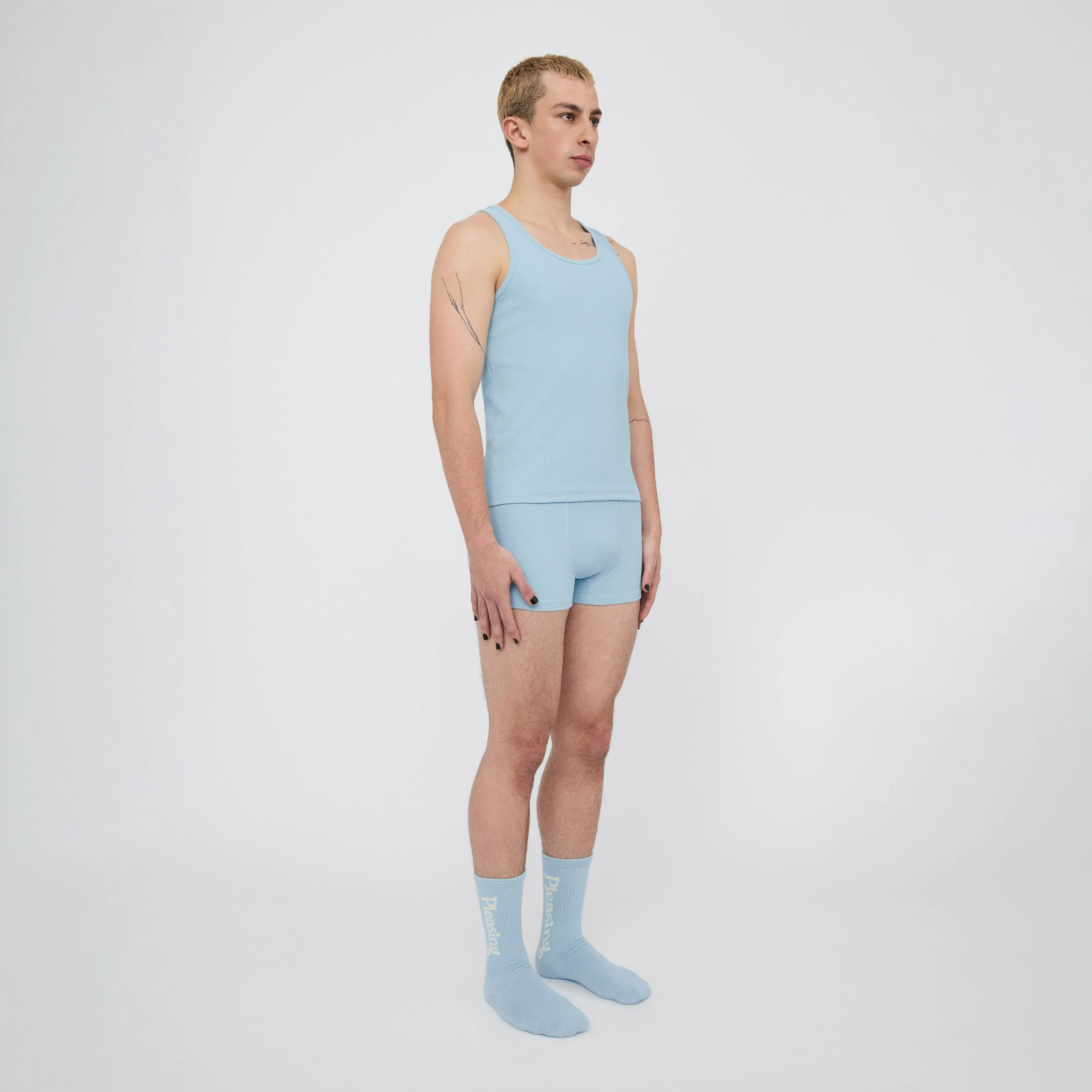 The Pleasing Ribbed Tank | Blue - Image 11