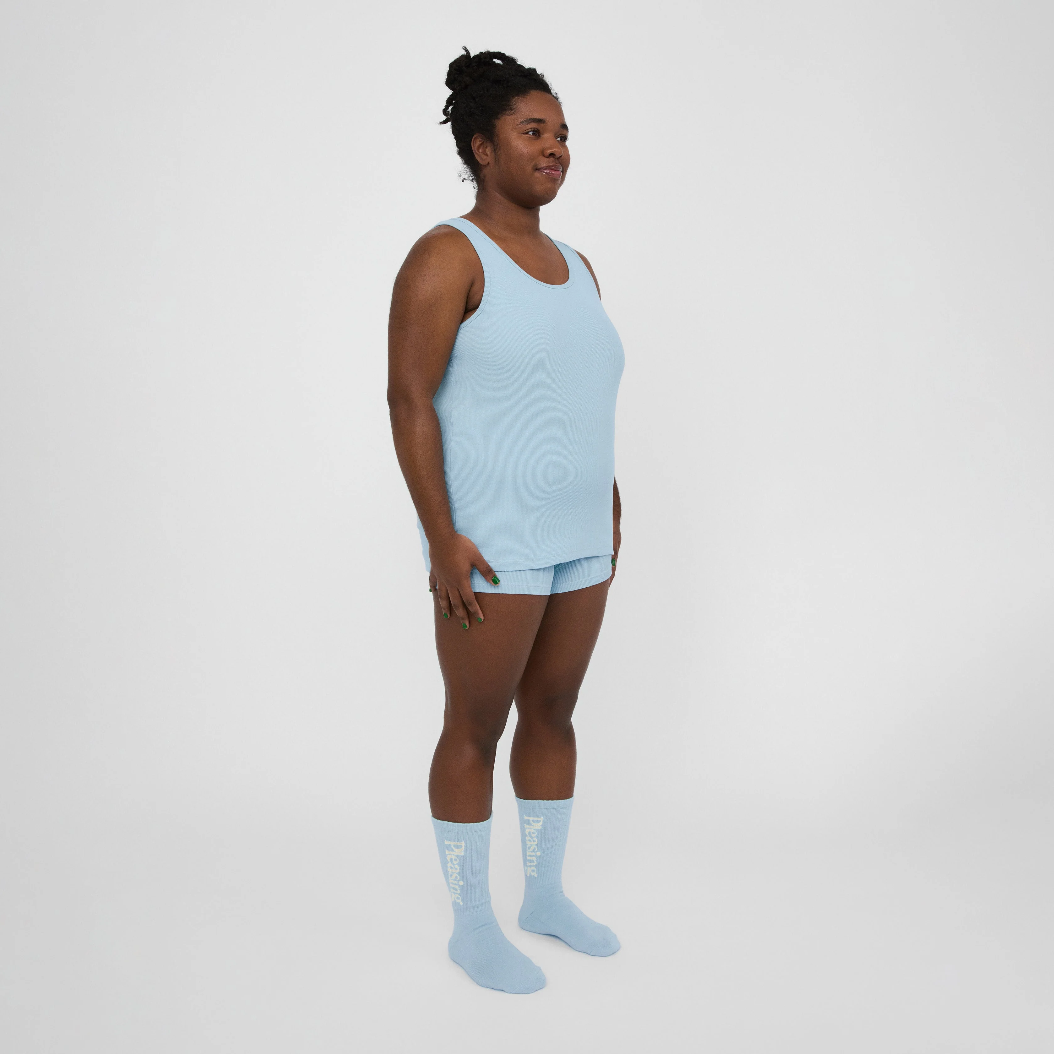 The Pleasing Ribbed Tank | Blue - Image 16