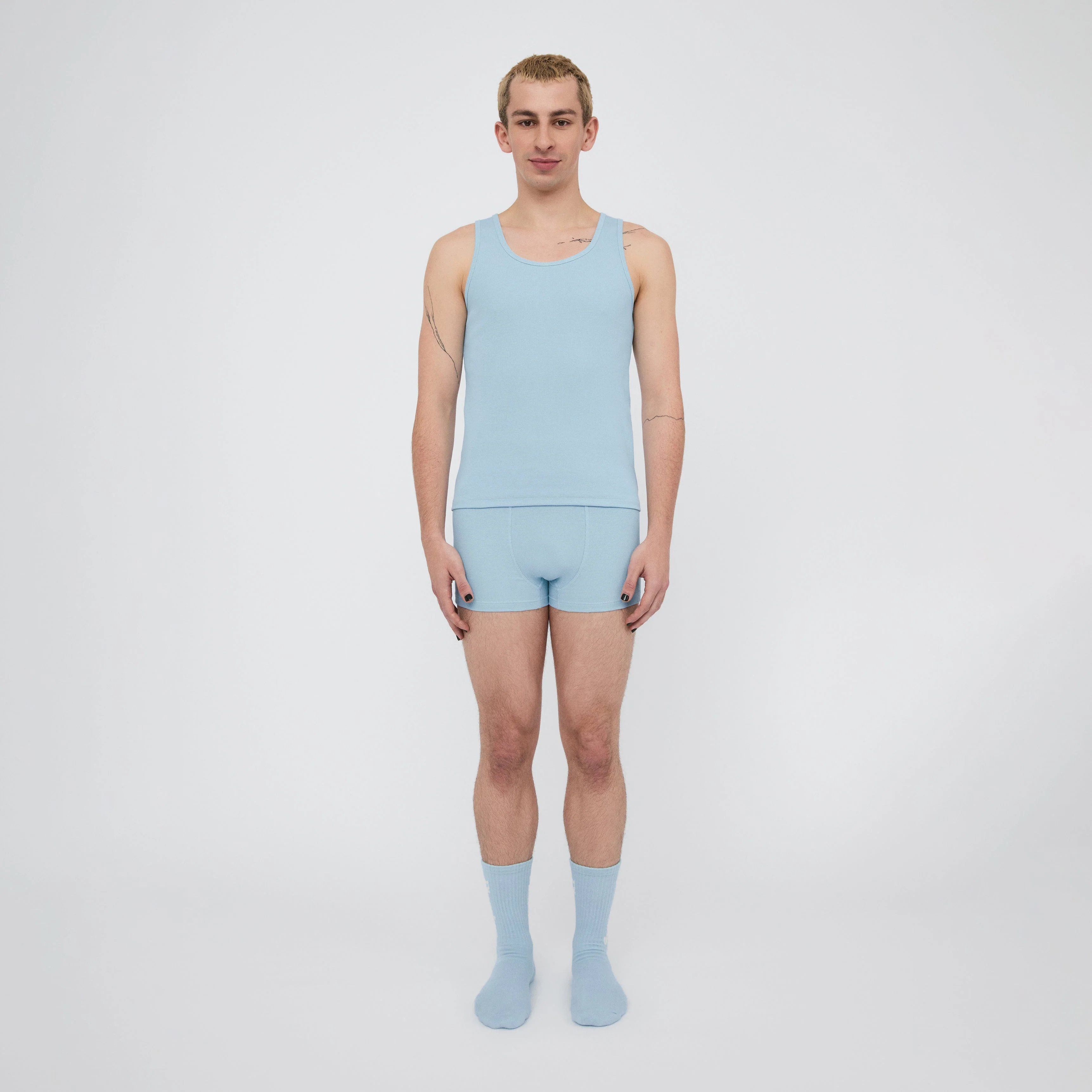 The Pleasing Ribbed Tank | Blue - Image 17