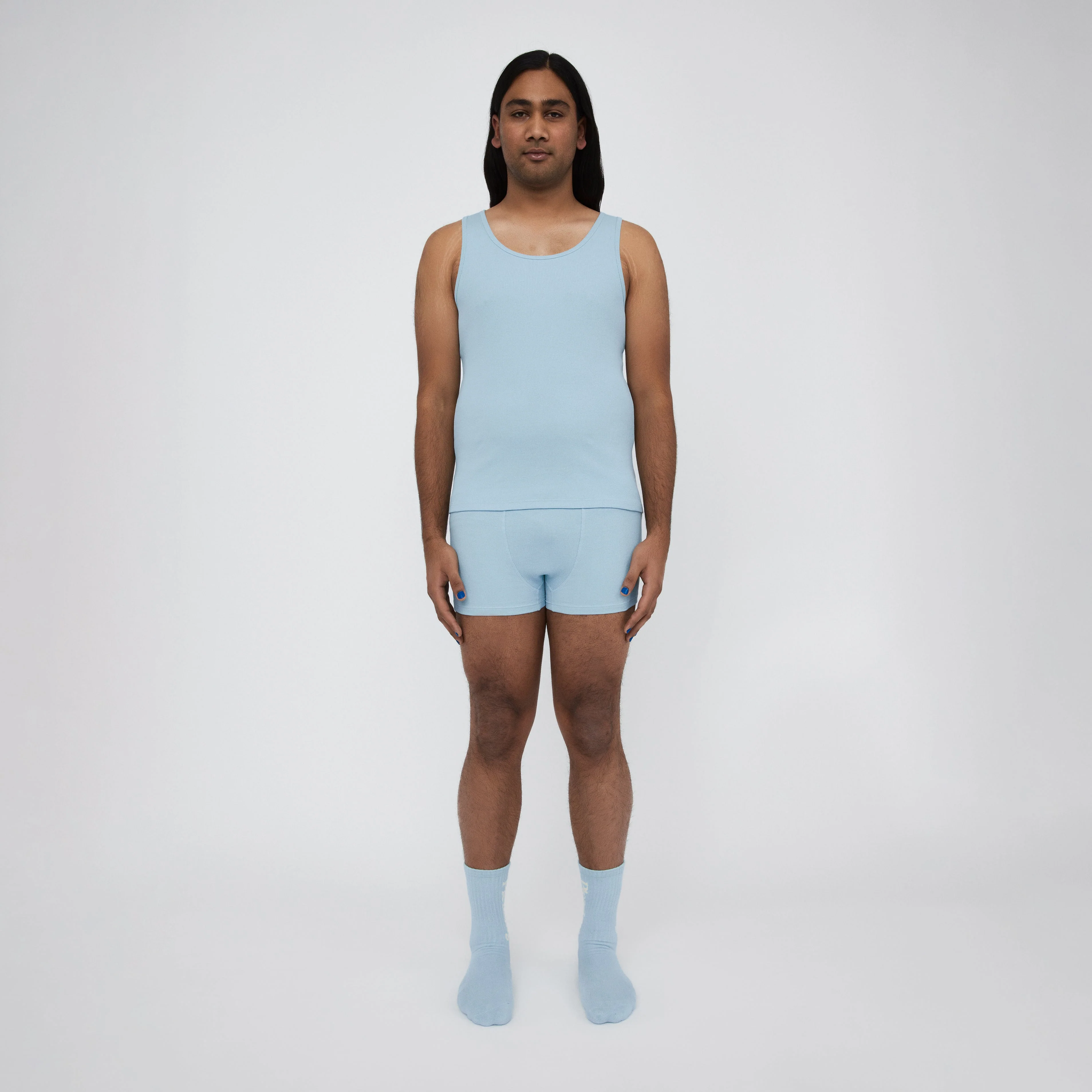 The Pleasing Ribbed Tank | Blue - Image 20