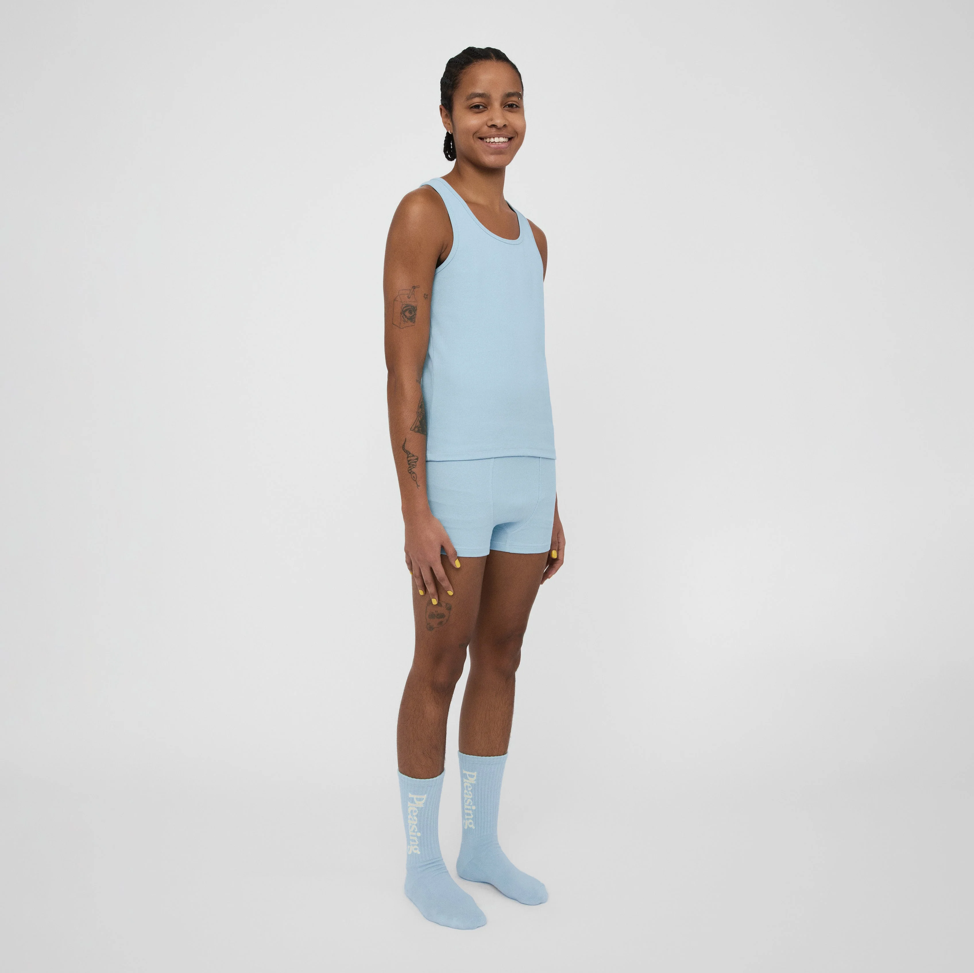 The Pleasing Ribbed Tank | Blue - Image 42