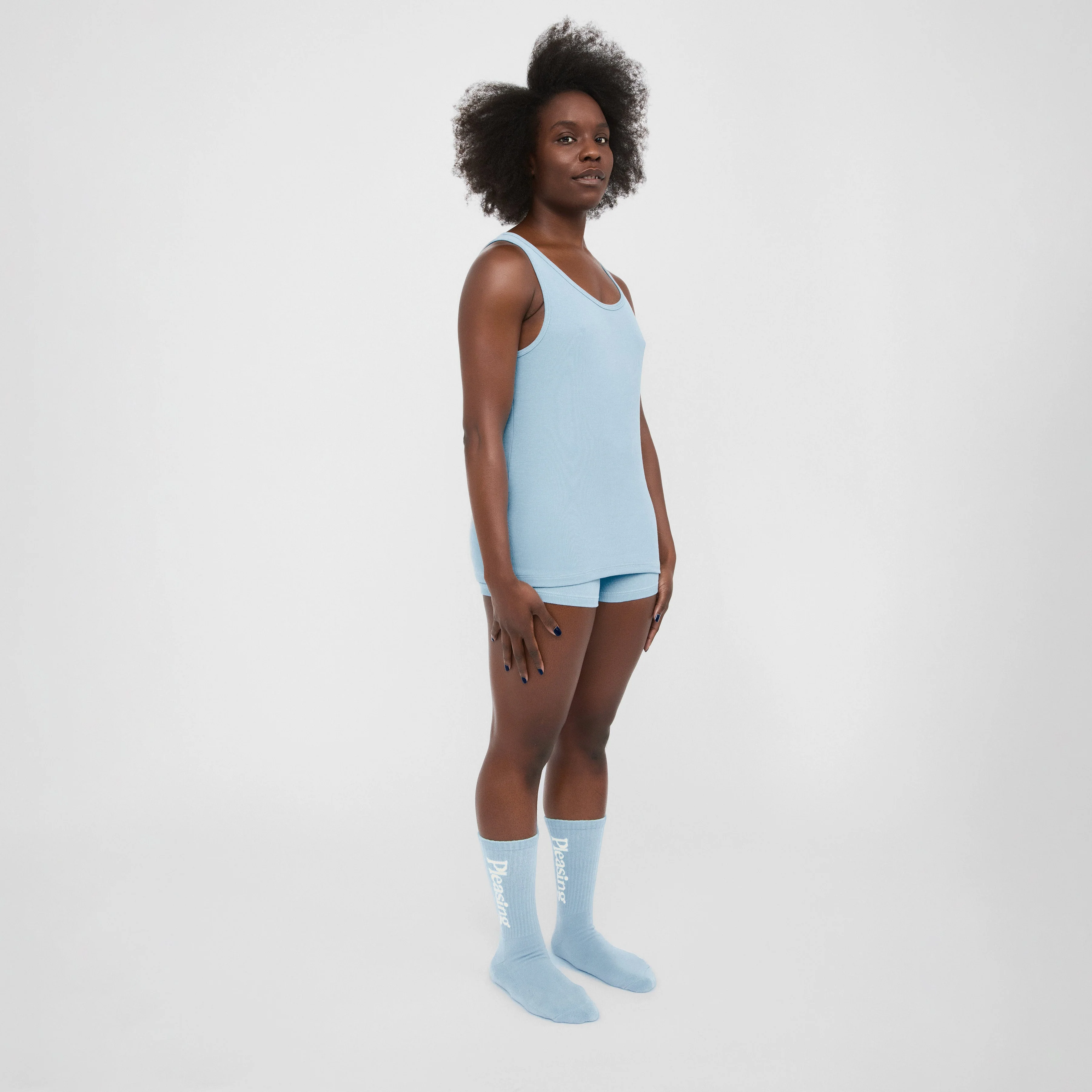 The Pleasing Ribbed Tank | Blue - Image 47
