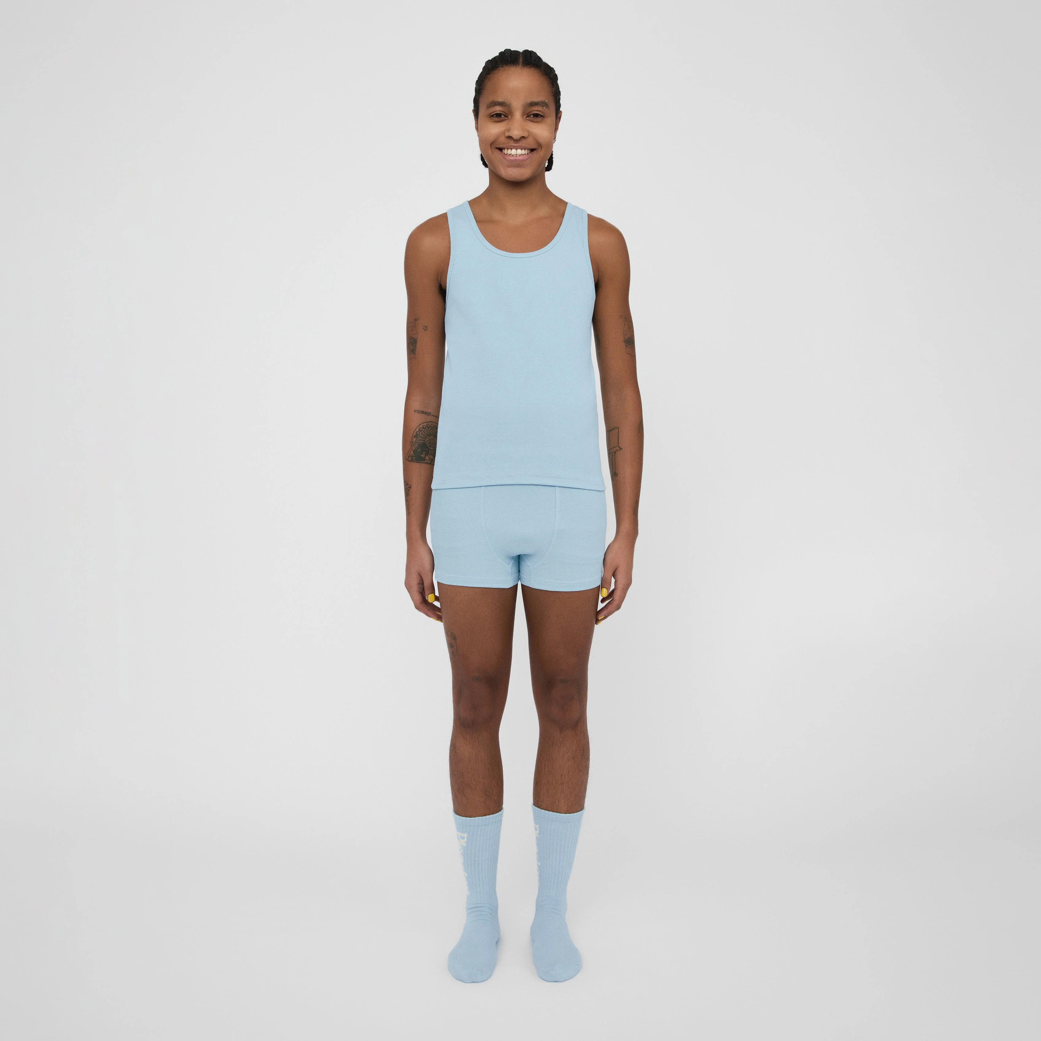 The Pleasing Ribbed Tank | Blue - Image 6