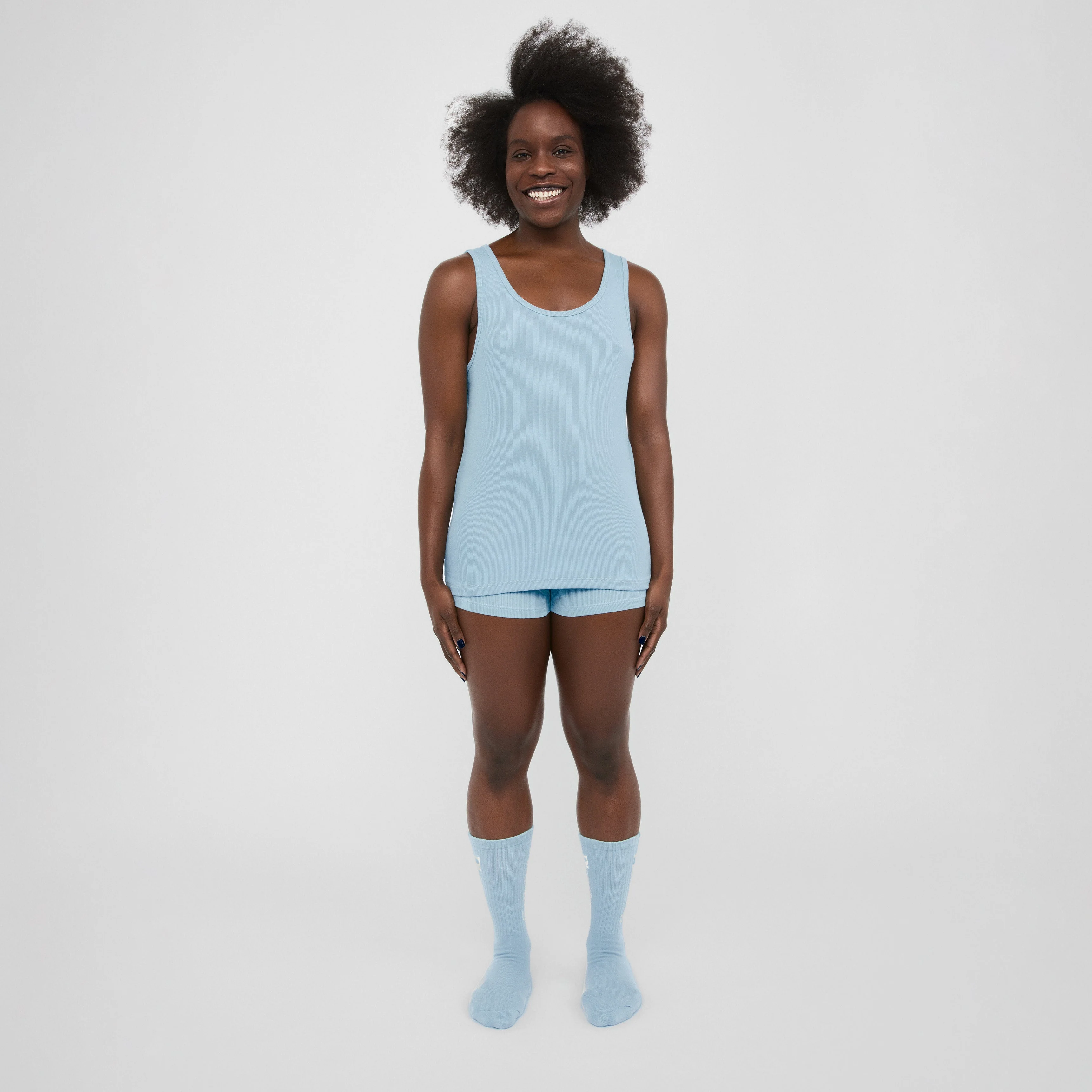 The Pleasing Ribbed Tank | Blue - Image 7