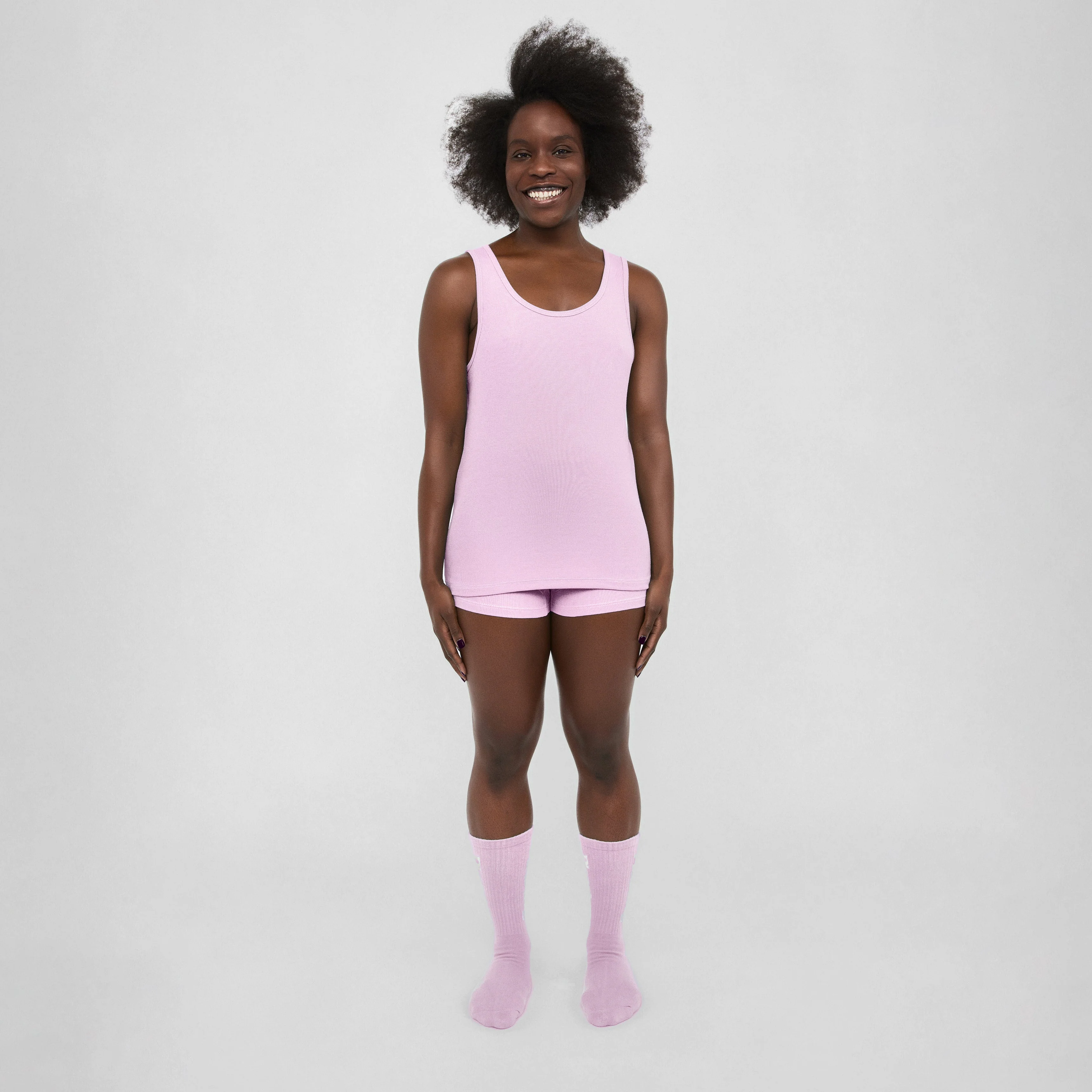 The Pleasing Ribbed Tank | Lavender - Image 3