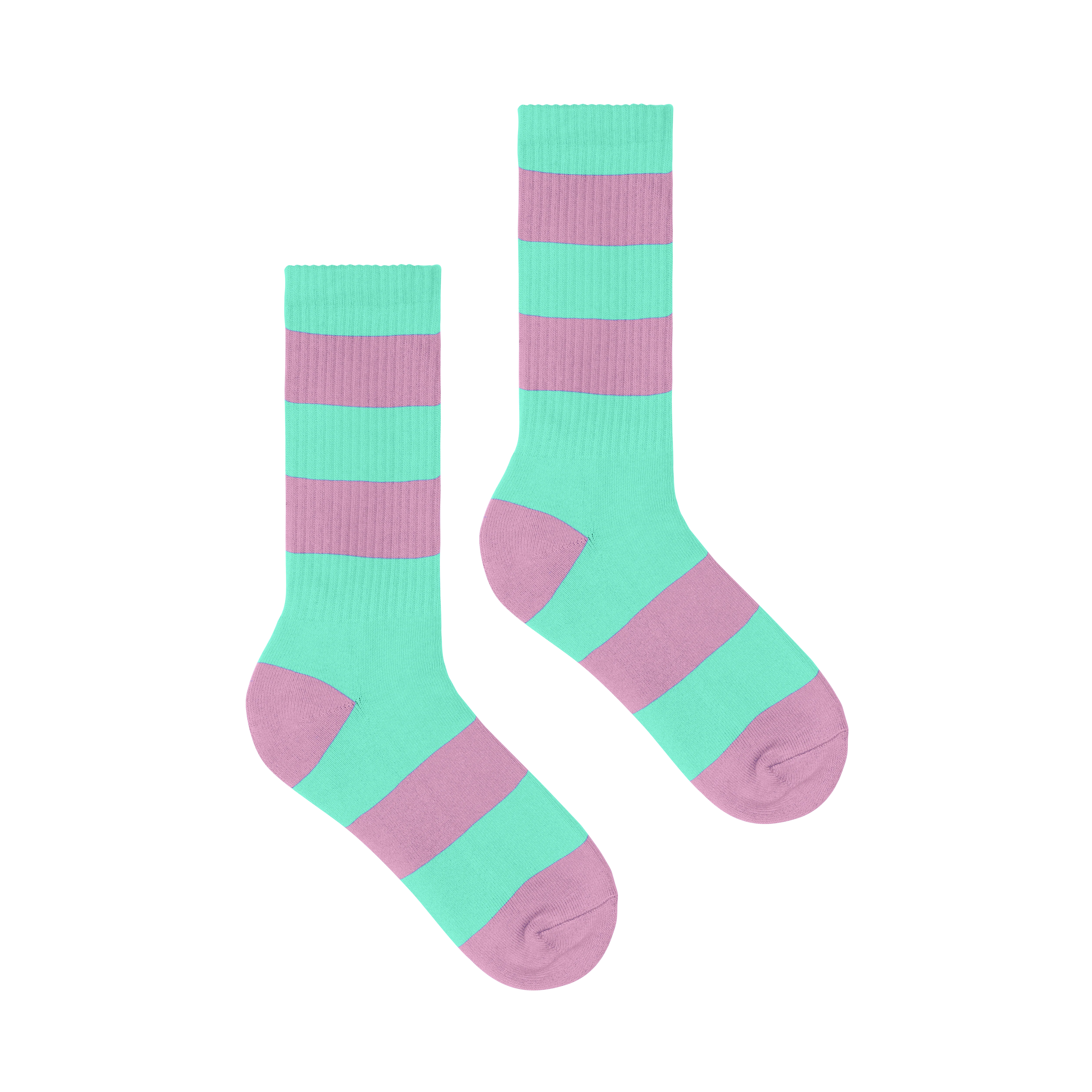 The Slouchy Striped Sock | Lilac & Mint