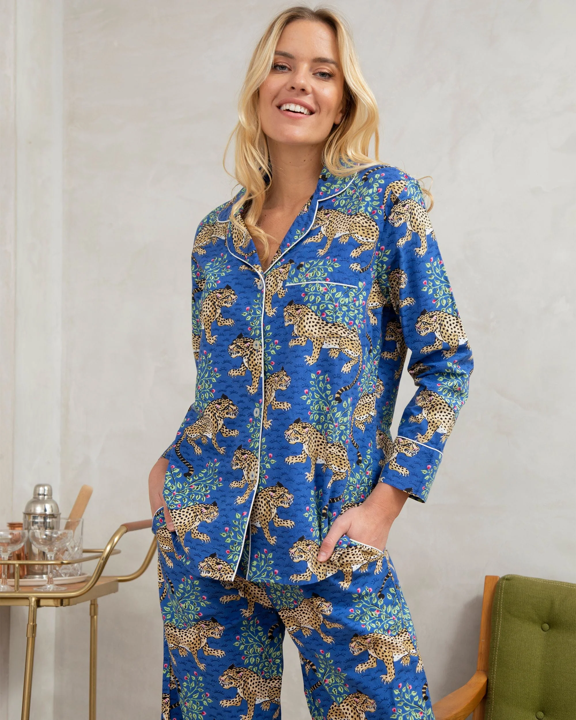 Bagheera - Long PJ Set | Sapphire - Image 2