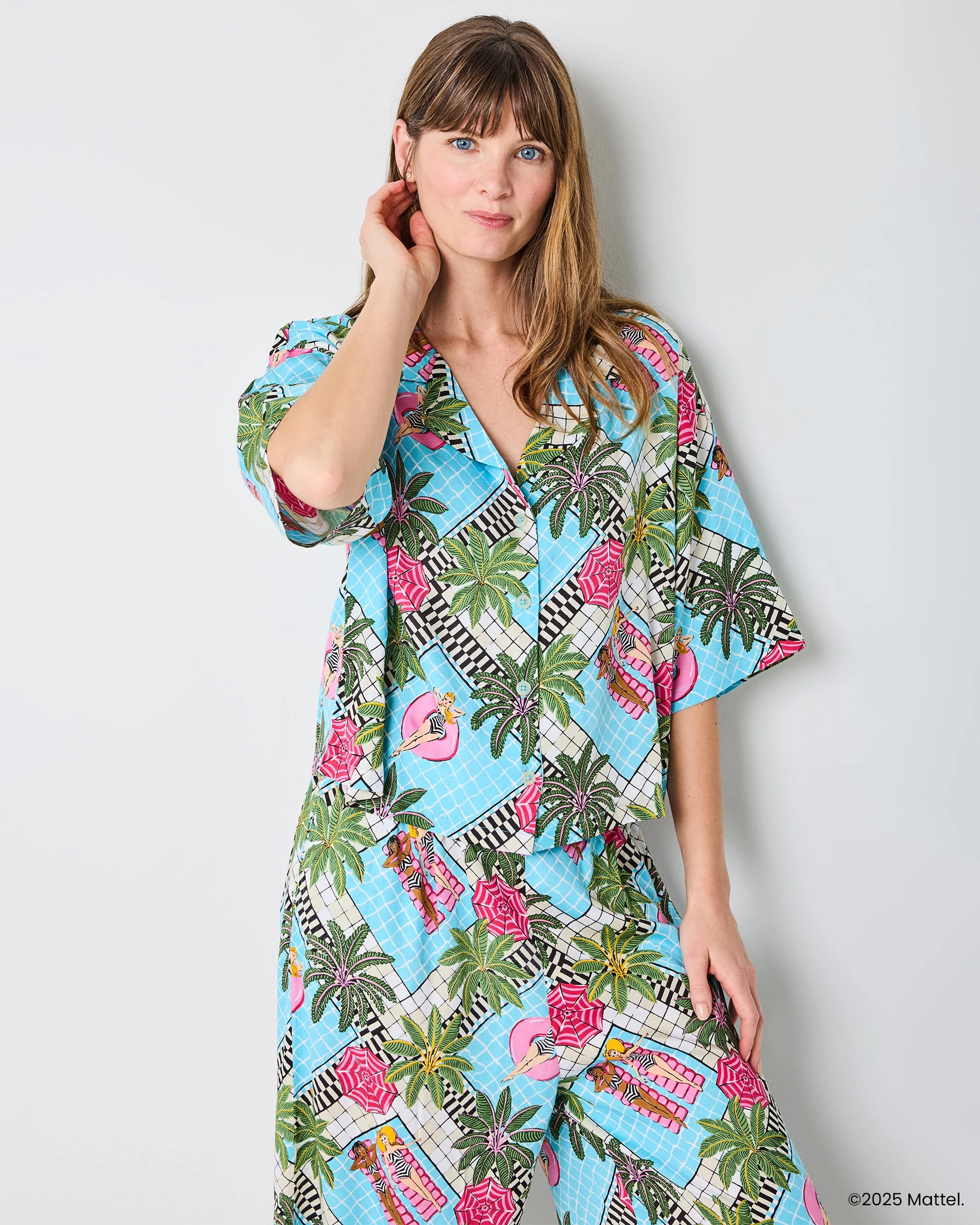 Barbie + Printfresh Retro Relaxation - Satin Wildest Dreams Set | Retro Blue - Image 3
