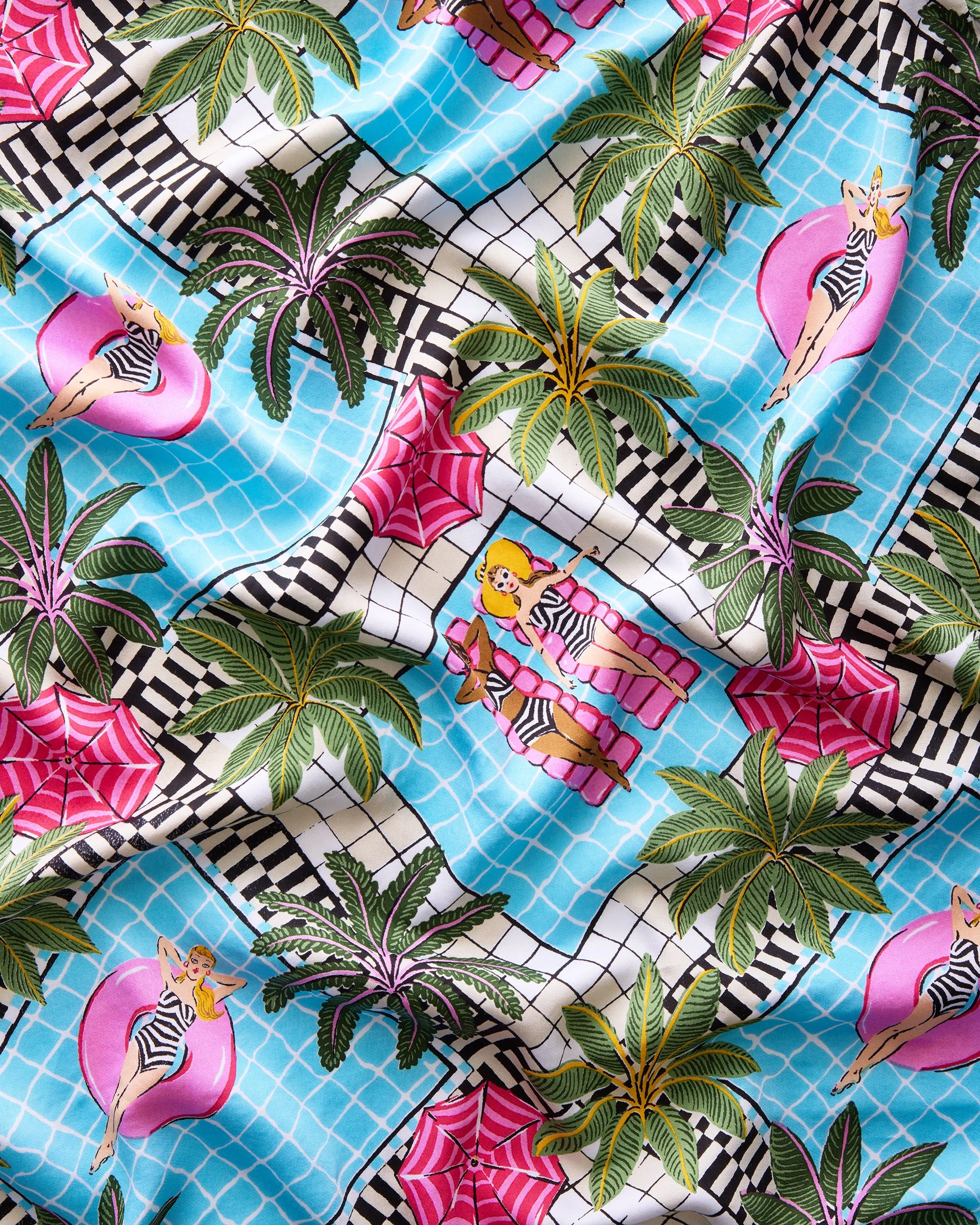Barbie + Printfresh Retro Relaxation - Satin Wildest Dreams Set | Retro Blue - Image 7