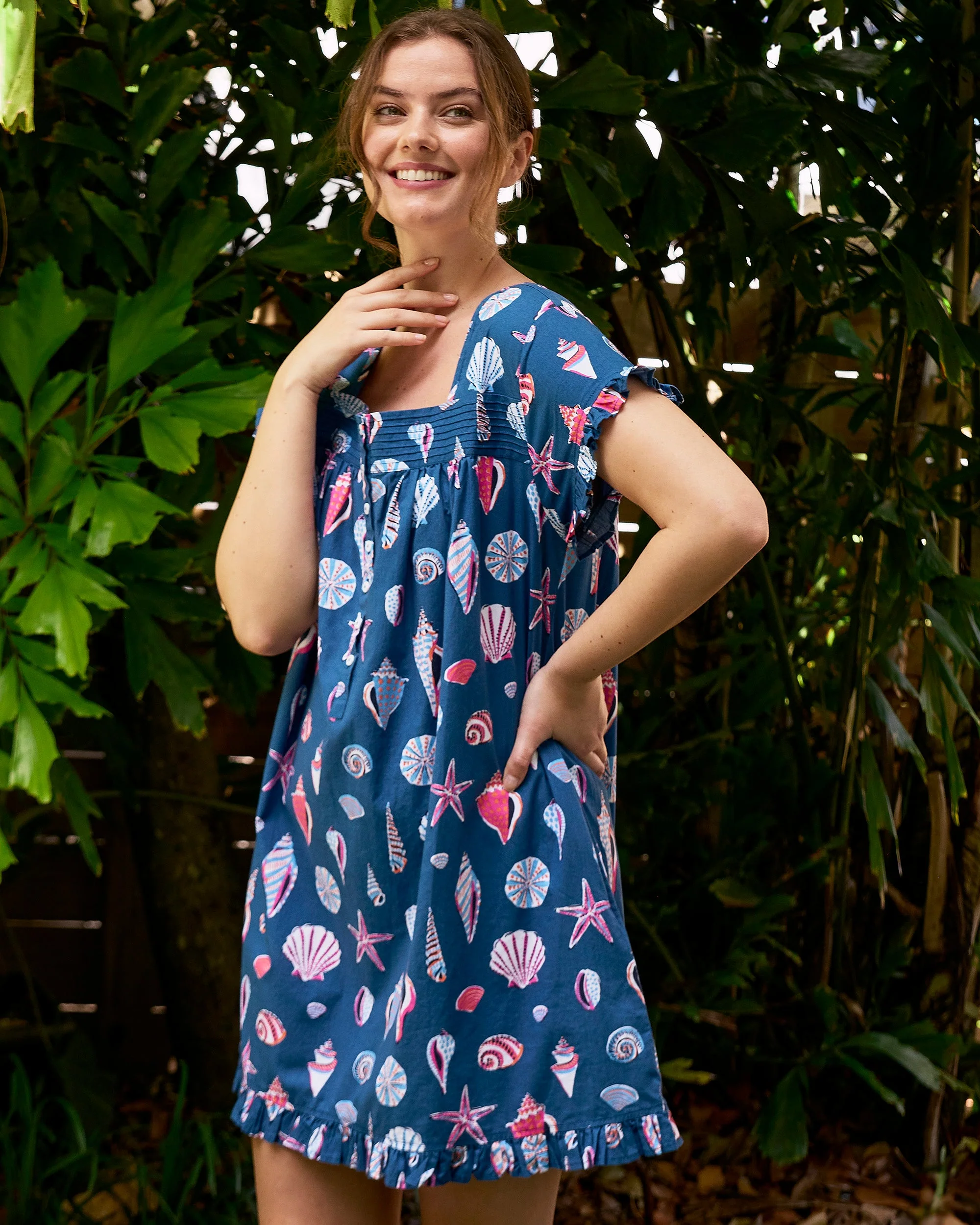 Beachcomber - Pintuck Nightgown | Shoreline Blue - Image 5