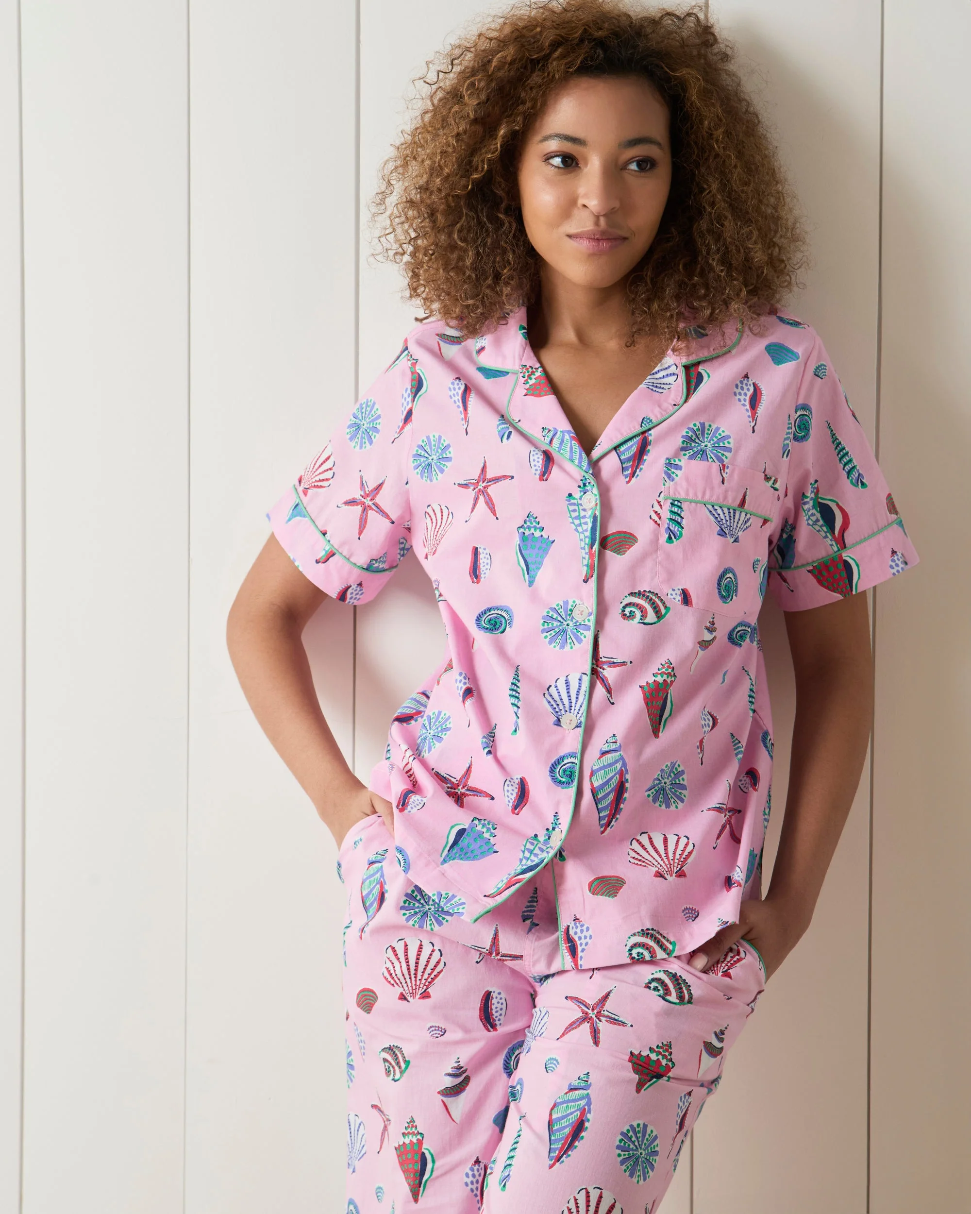Beachcomber - Short Sleeve Top & Cropped Pants Set | Pink Sand - Image 4