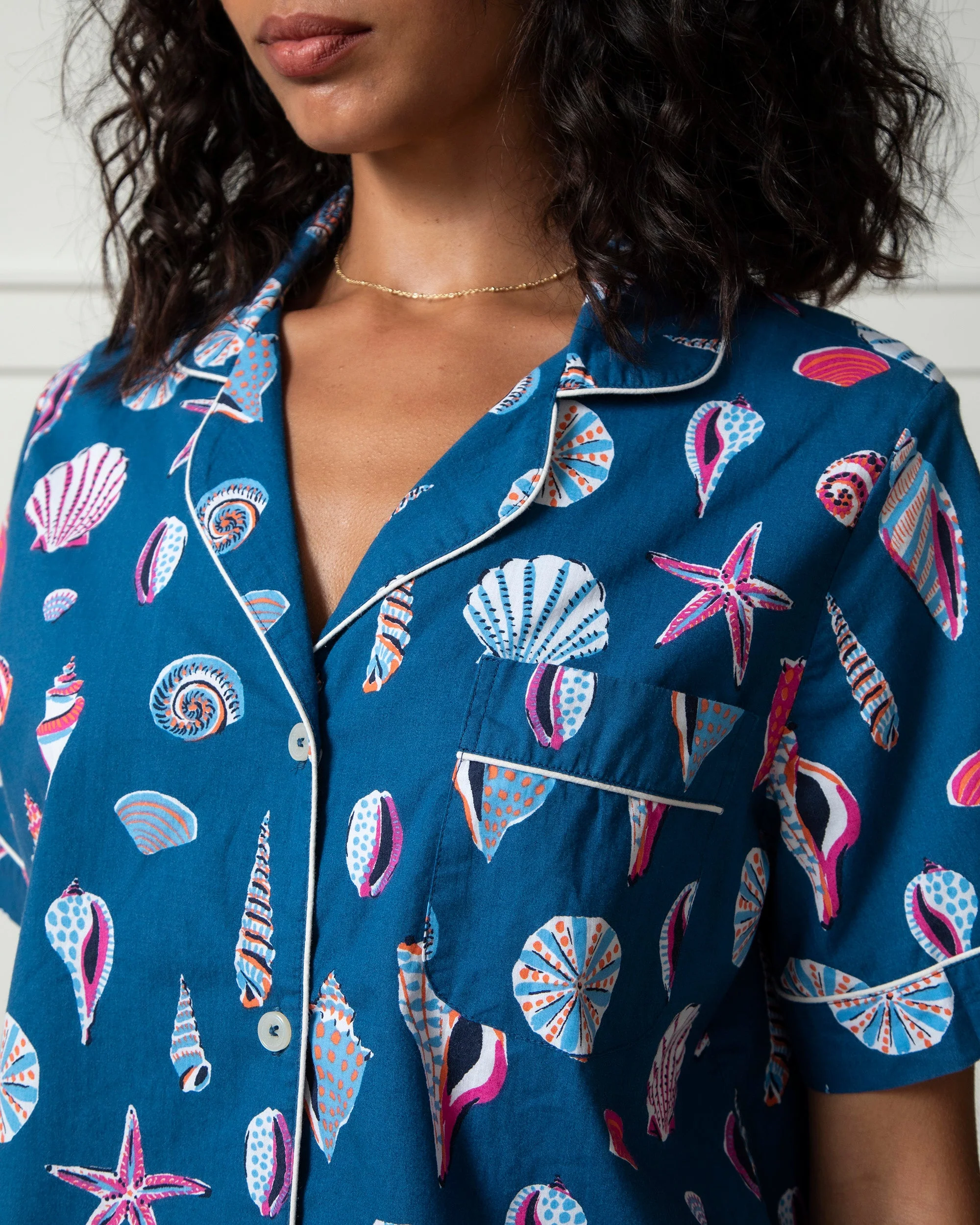 Beachcomber - Short Sleeve Top & Cropped Pants Set | Shoreline Blue - Image 4