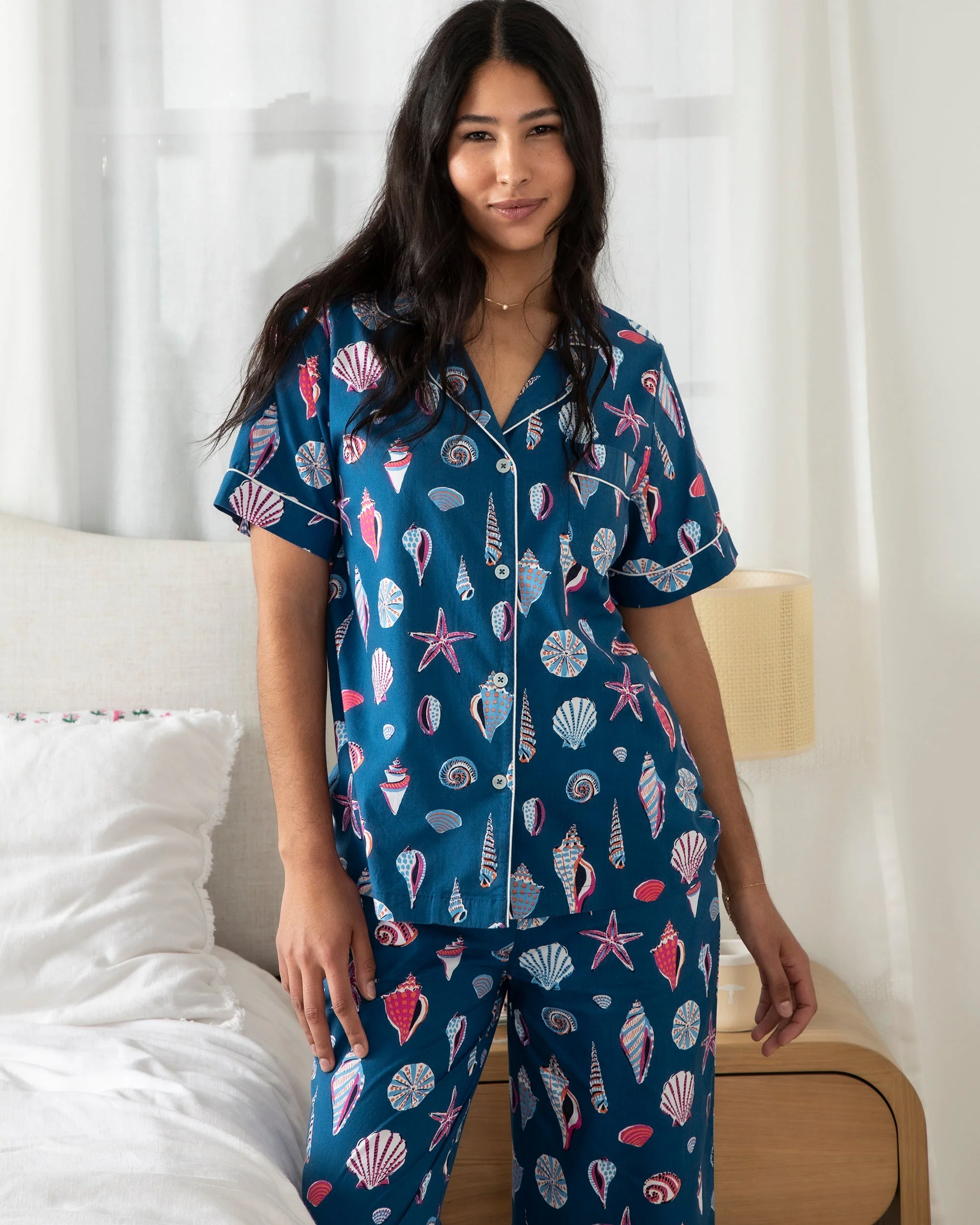 Beachcomber - Short Sleeve Top & Cropped Pants Set | Shoreline Blue - Image 6