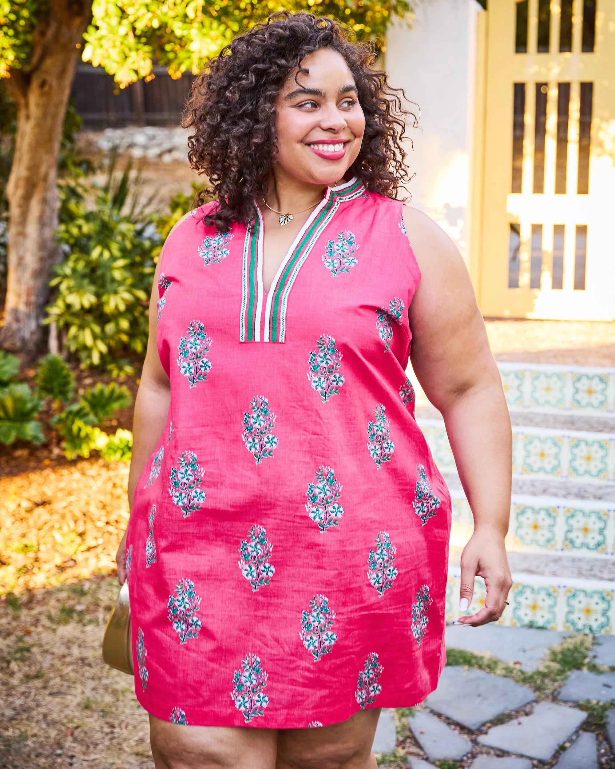 Bouquet Blossoms - Ocean View Shift Dress | Hot Pink - Image 3