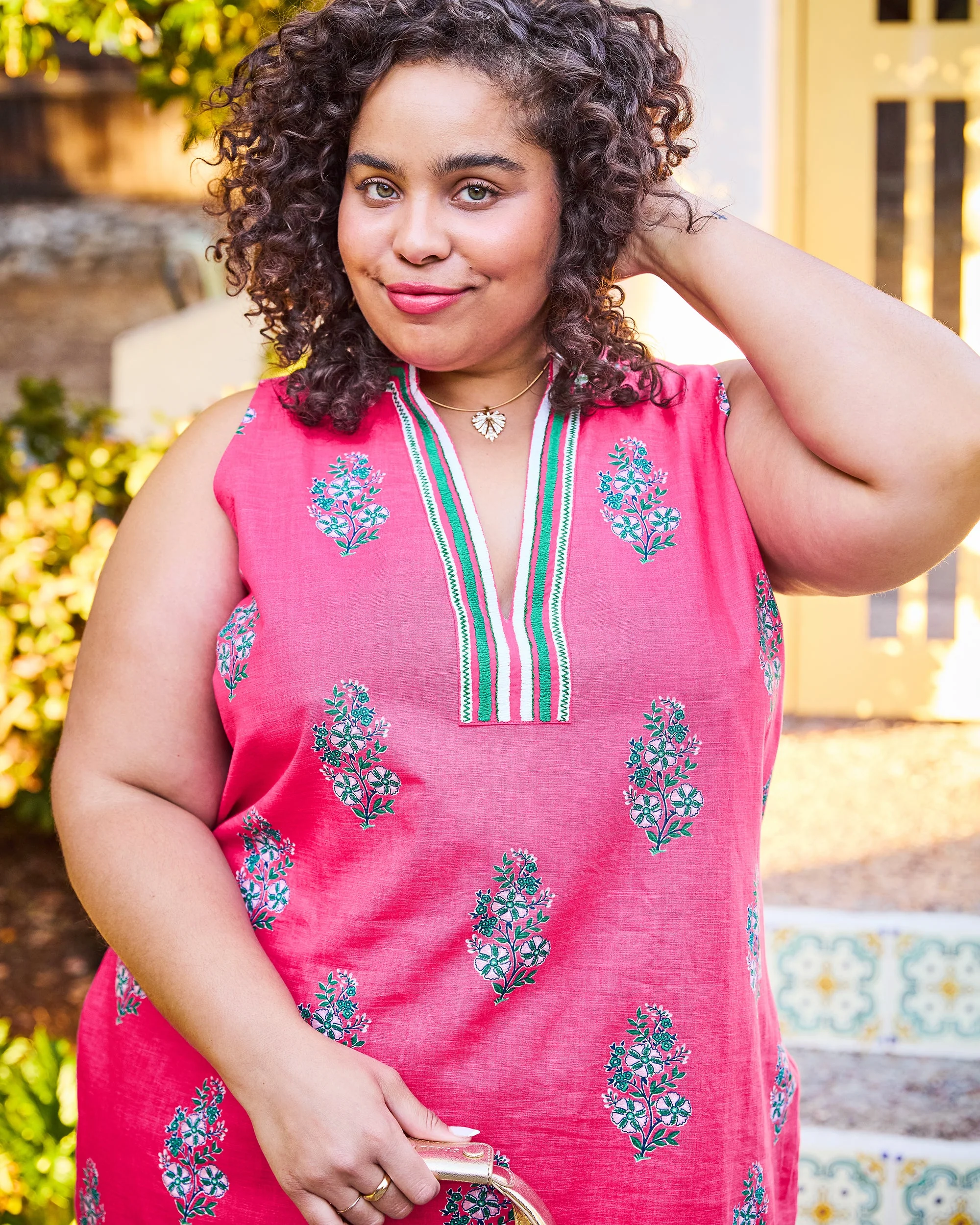 Bouquet Blossoms - Ocean View Shift Dress | Hot Pink - Image 5