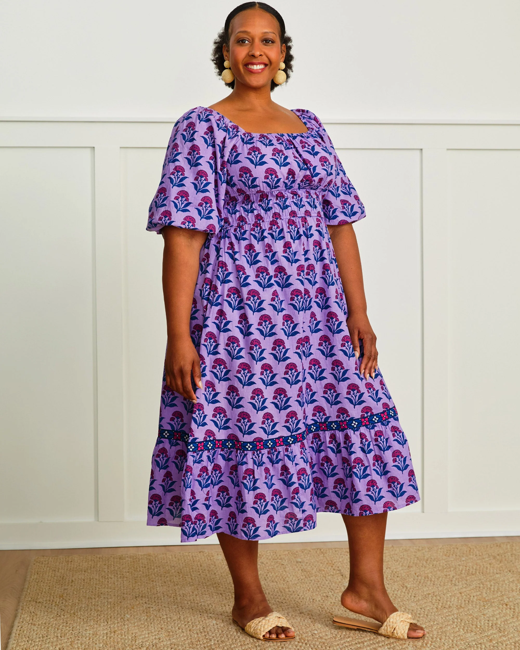 Countryside Drives - Skip Ahead Midi Dress | Lavender Fields - Image 3