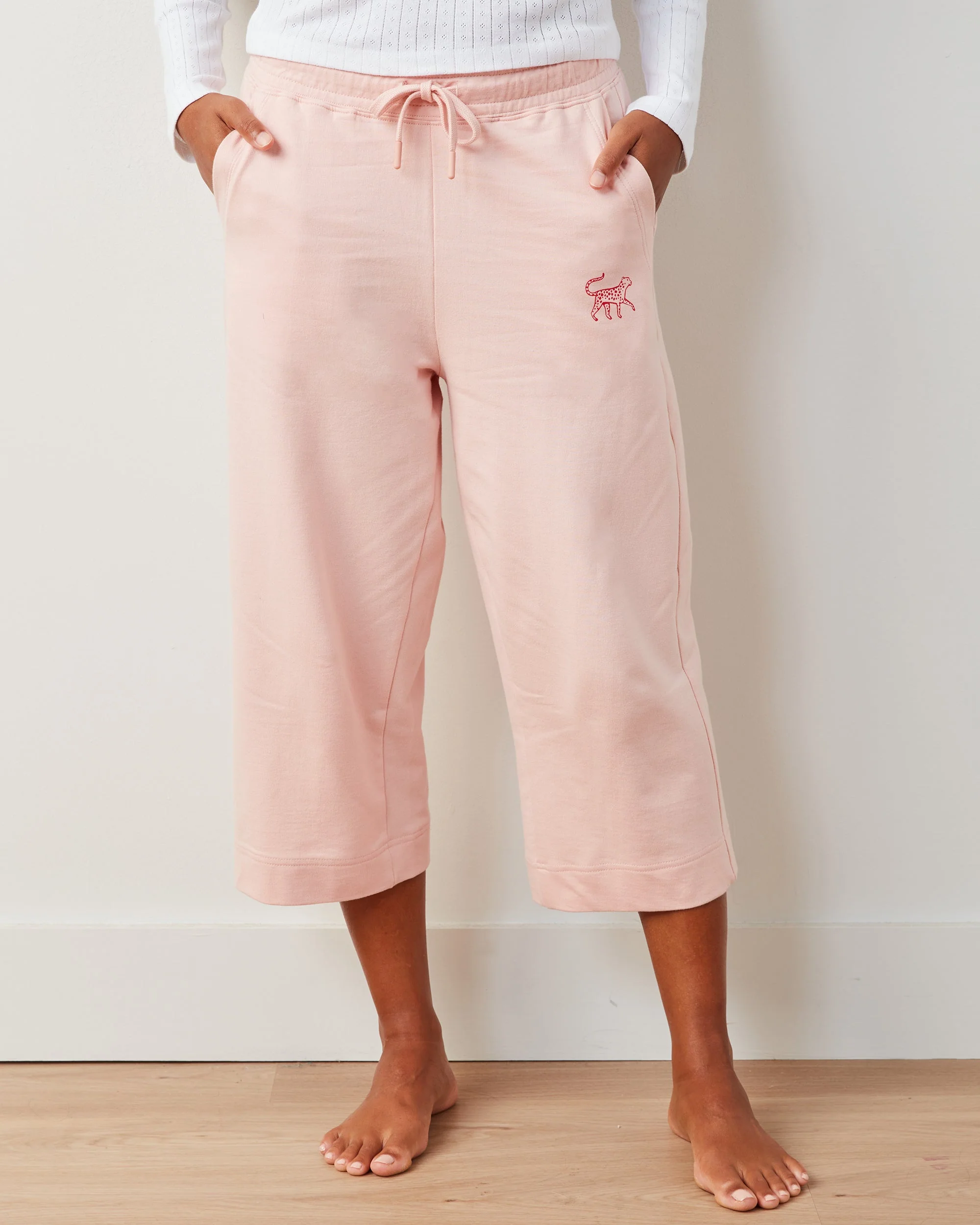 Down Time Cropped Sweatpants - Cropped Sweatpants | Pale Pink