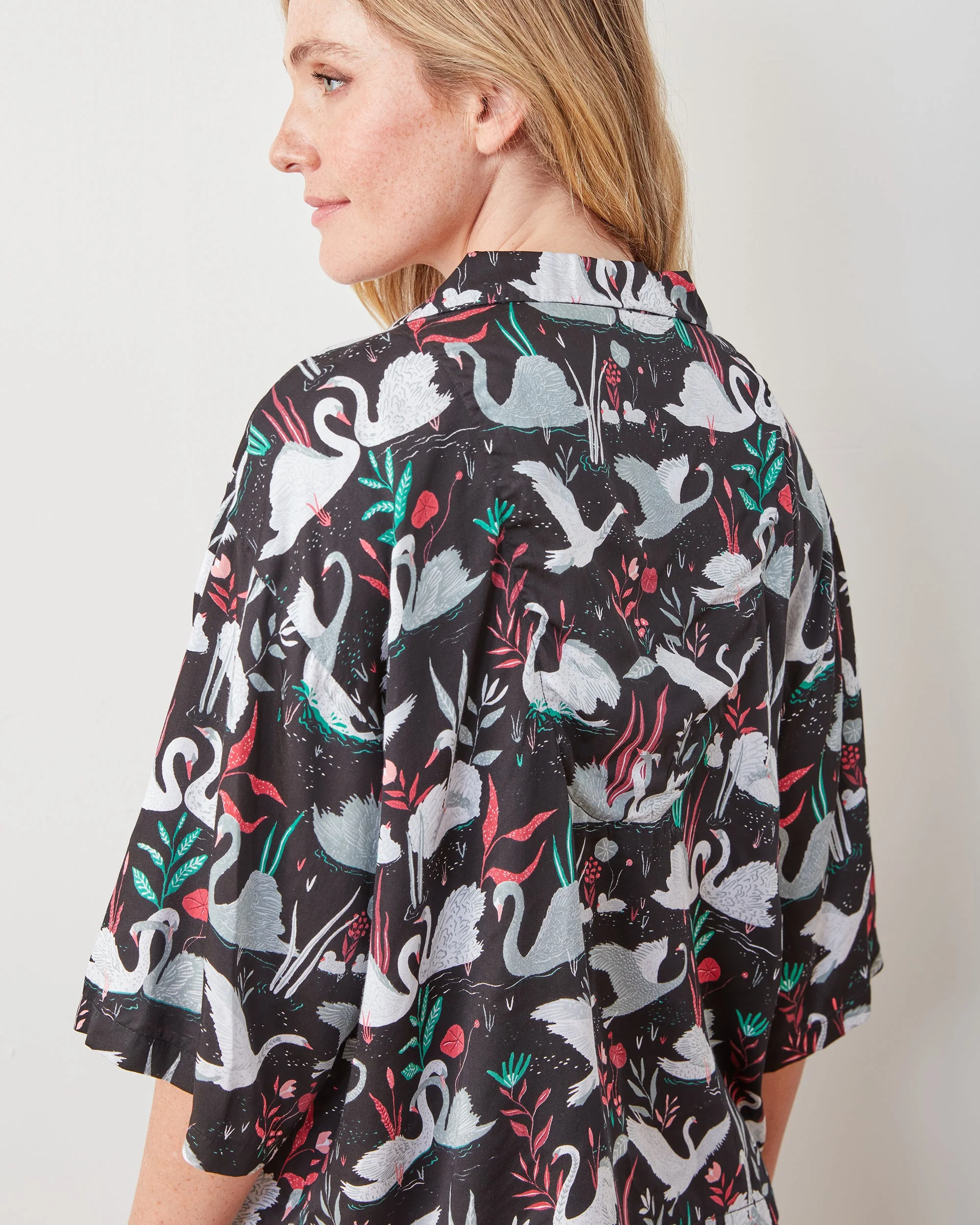 Enchanted Swans - Eco Satin Wildest Dreams Set | Starless Sky - Image 4